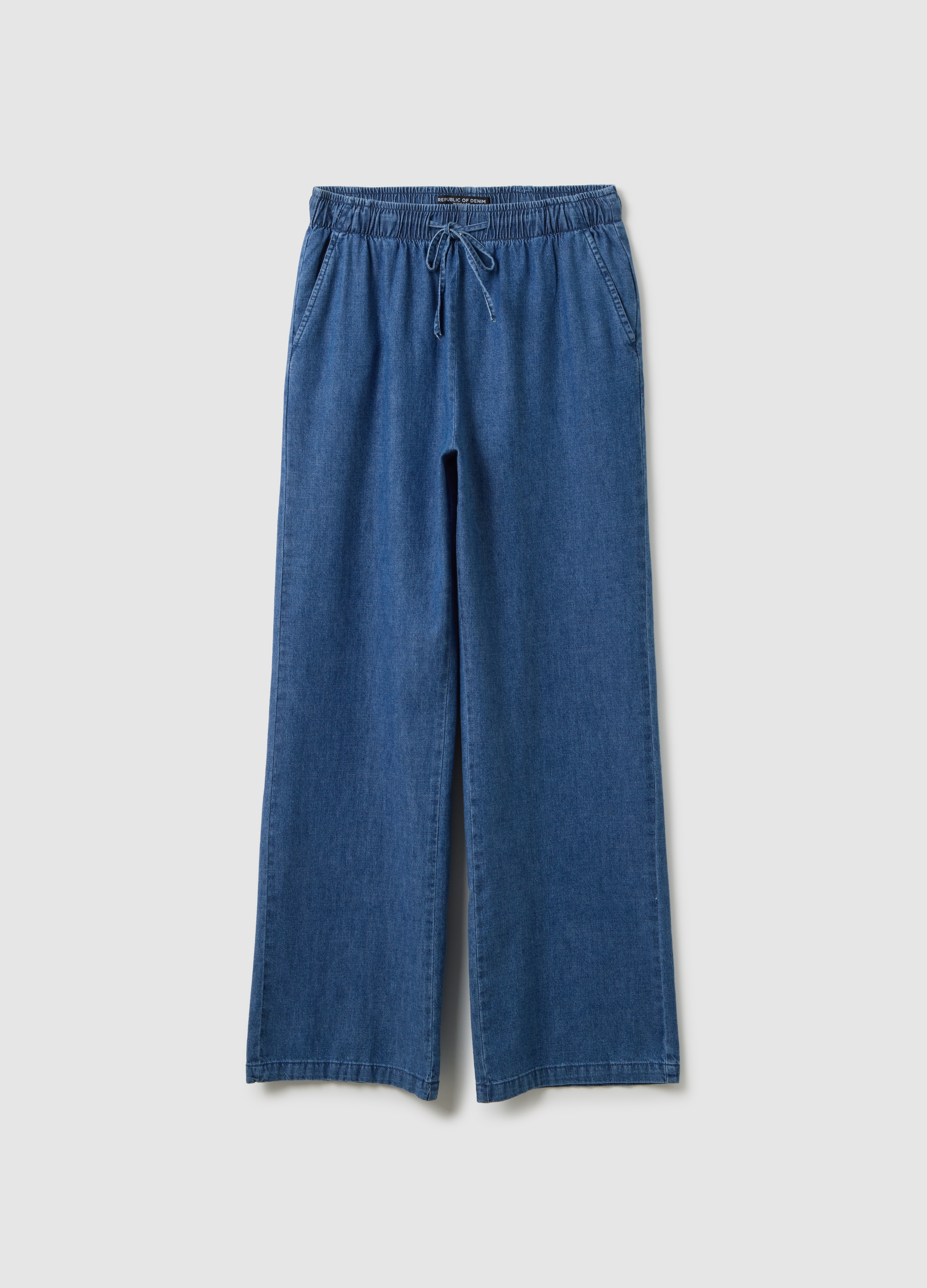 OVS, Weite Denim-hosen, Frau, Blu Bluette, Größe: 34