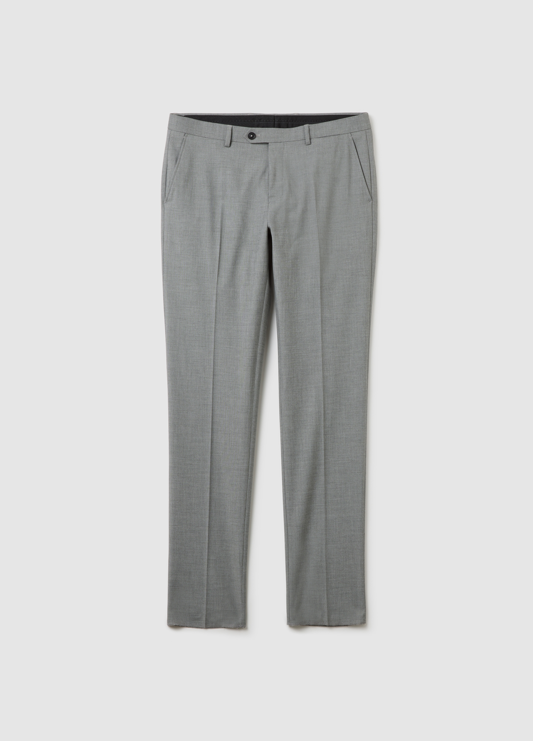 Pantaloni Grigi Slim Fit, Hombre, Gris ceniza, Talla: 46