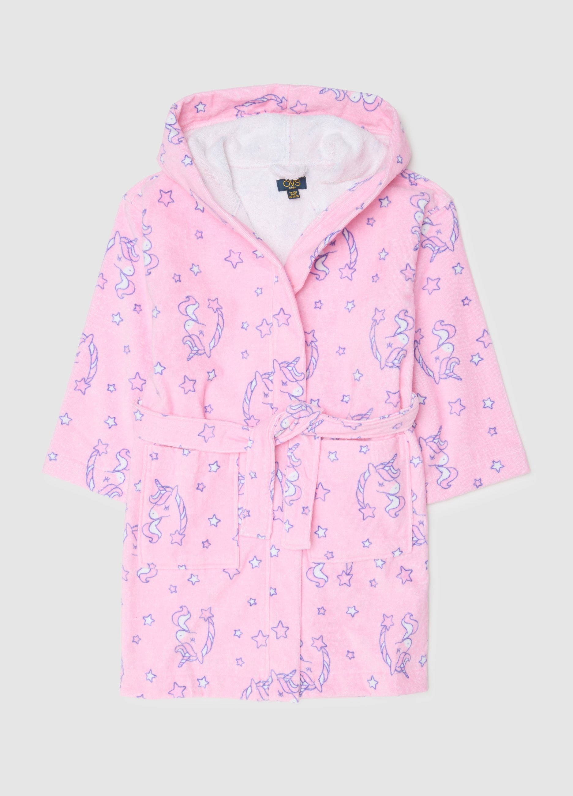 OVS KIDS, Accappatoio Da Bambina In Puro Cotone Rosa, Multicolor, Taglia: 9-10