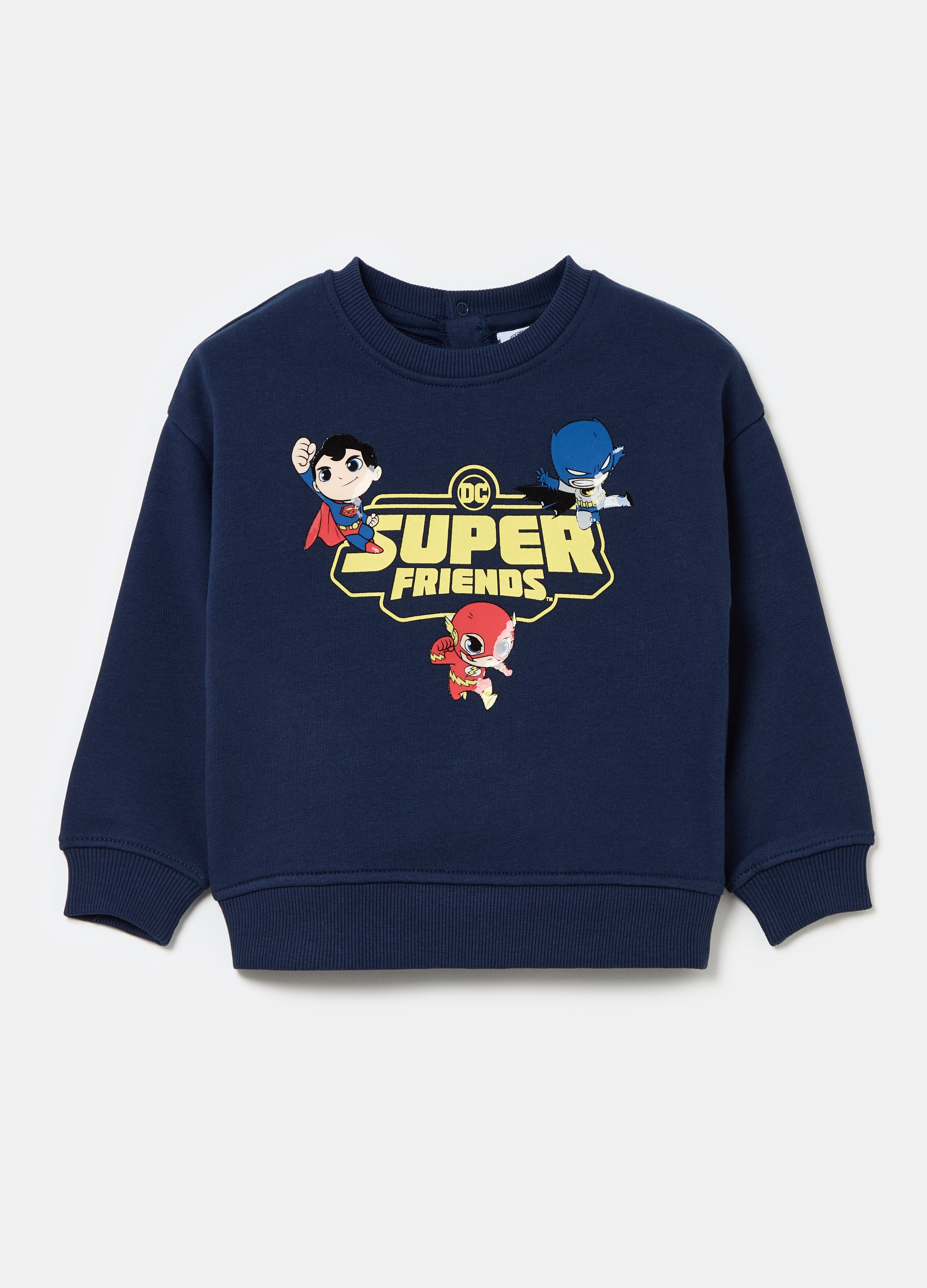 DISNEY, Felpa Girocollo Con Stampa Super Friends, Bambino, Blu, Taglia: 9-12