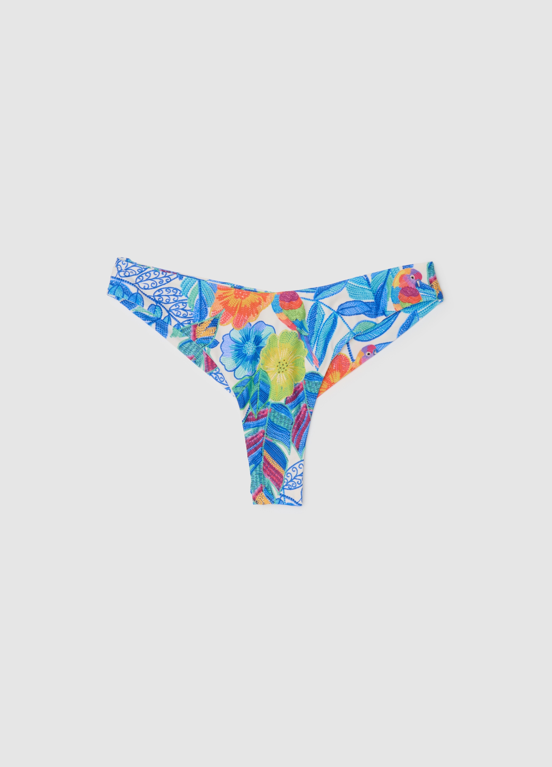 OVS , Brasiliano Bikini A Vita Bassa Da Donna In Misto Elasticizzato Multicolor, Multicolor, Taglia: 3