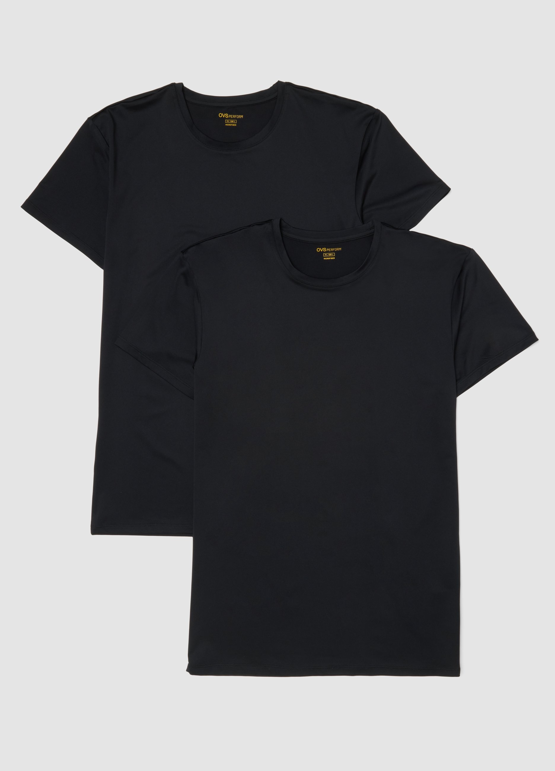 Bipack Di T-shirt Blu In Tessuto Elasticizzato, Hombre, Negro, Talla: 38