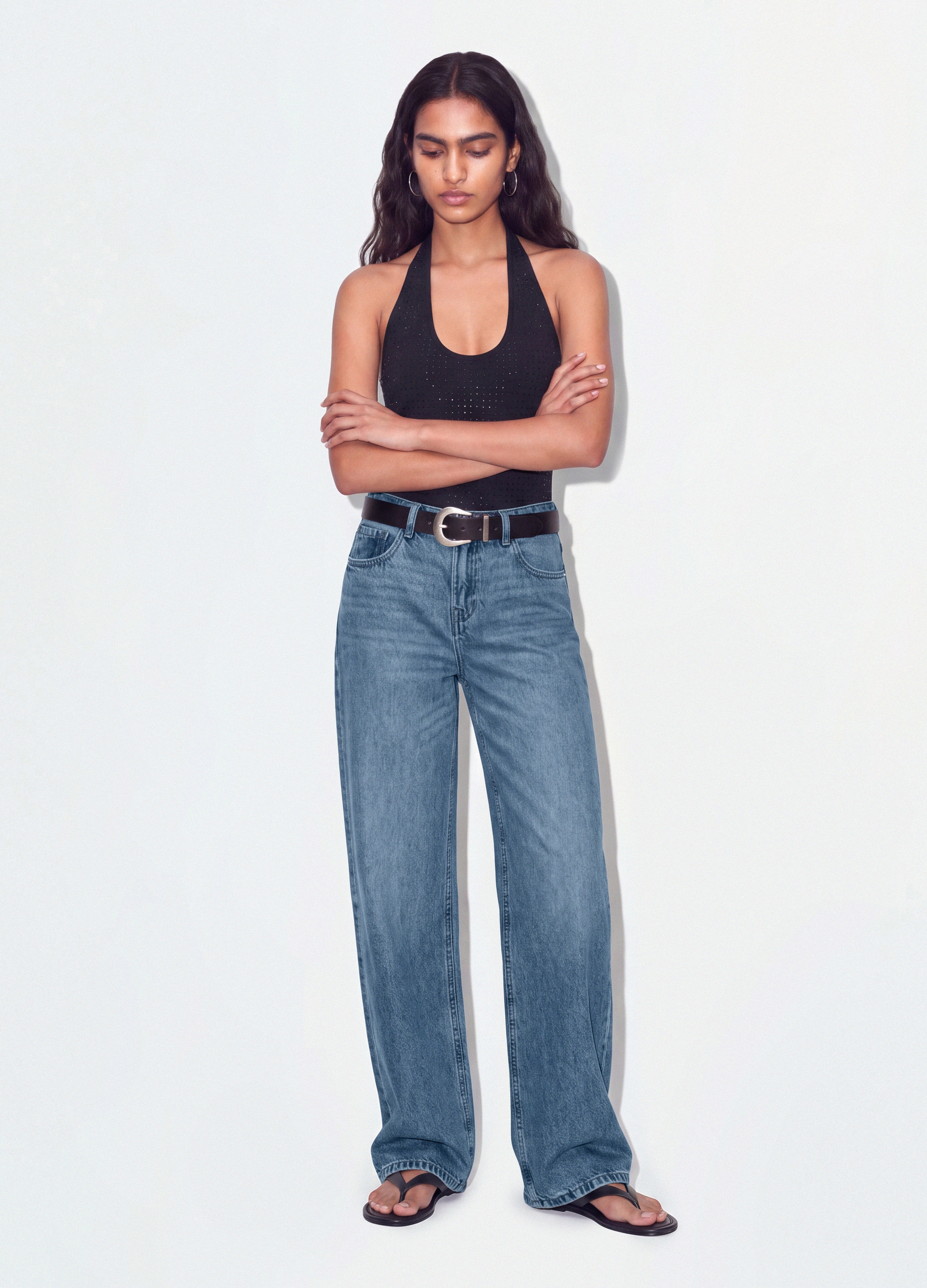 B.ANGEL, Jeans Denim Azzurri Blu Wide Leg In Puro Cotone, Donna, Denim, Taglia: 36