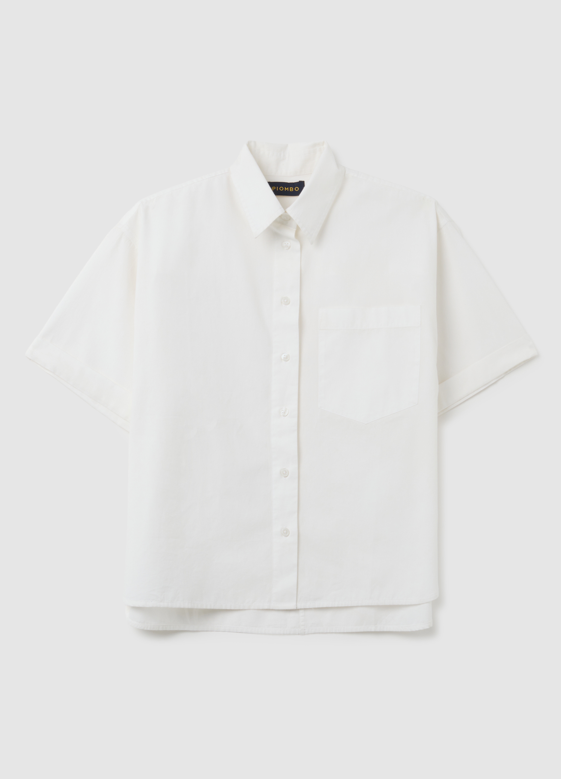 Camicia In Puro Cotone Bianca Oversized, Mujer, Blanco óptico, Talla: 36