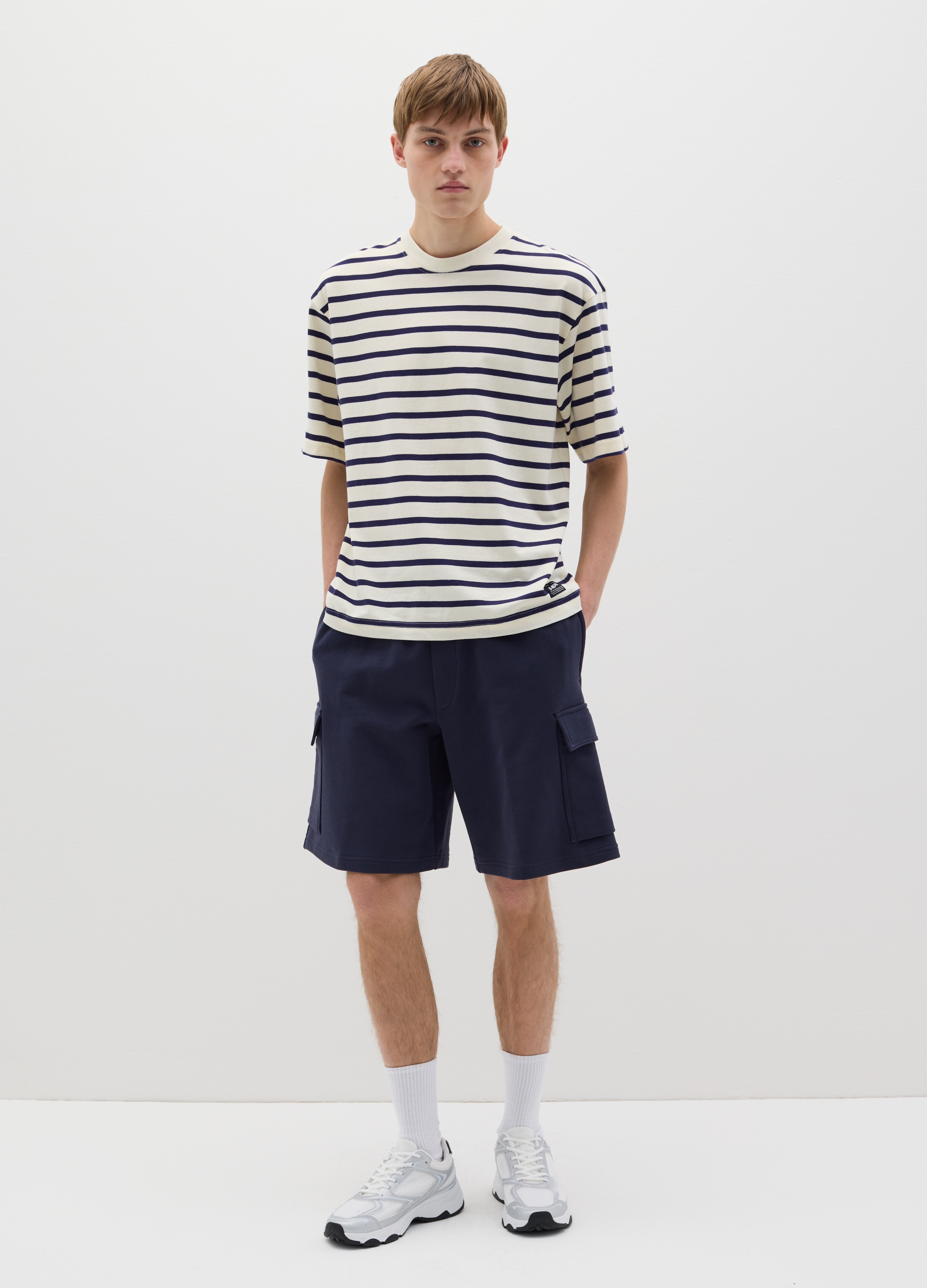 OVS, Bermuda Cargo In Felpa, Uomo, Blu, Taglia: S