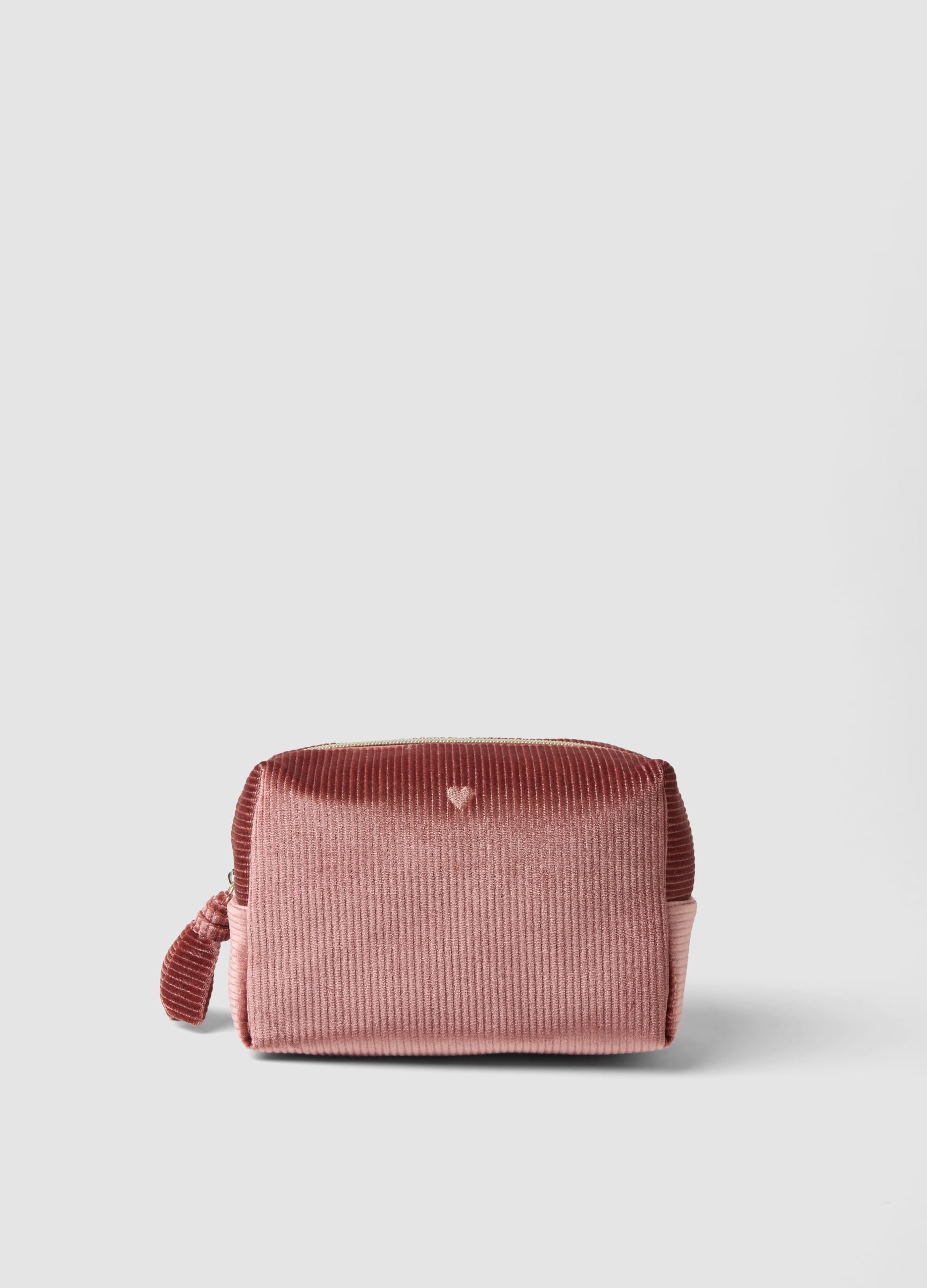 OVS, Beauty Case Rosa In Tessuto Elasticizzato A Coste, Donna, Rosa, Taglia: ONE SIZE