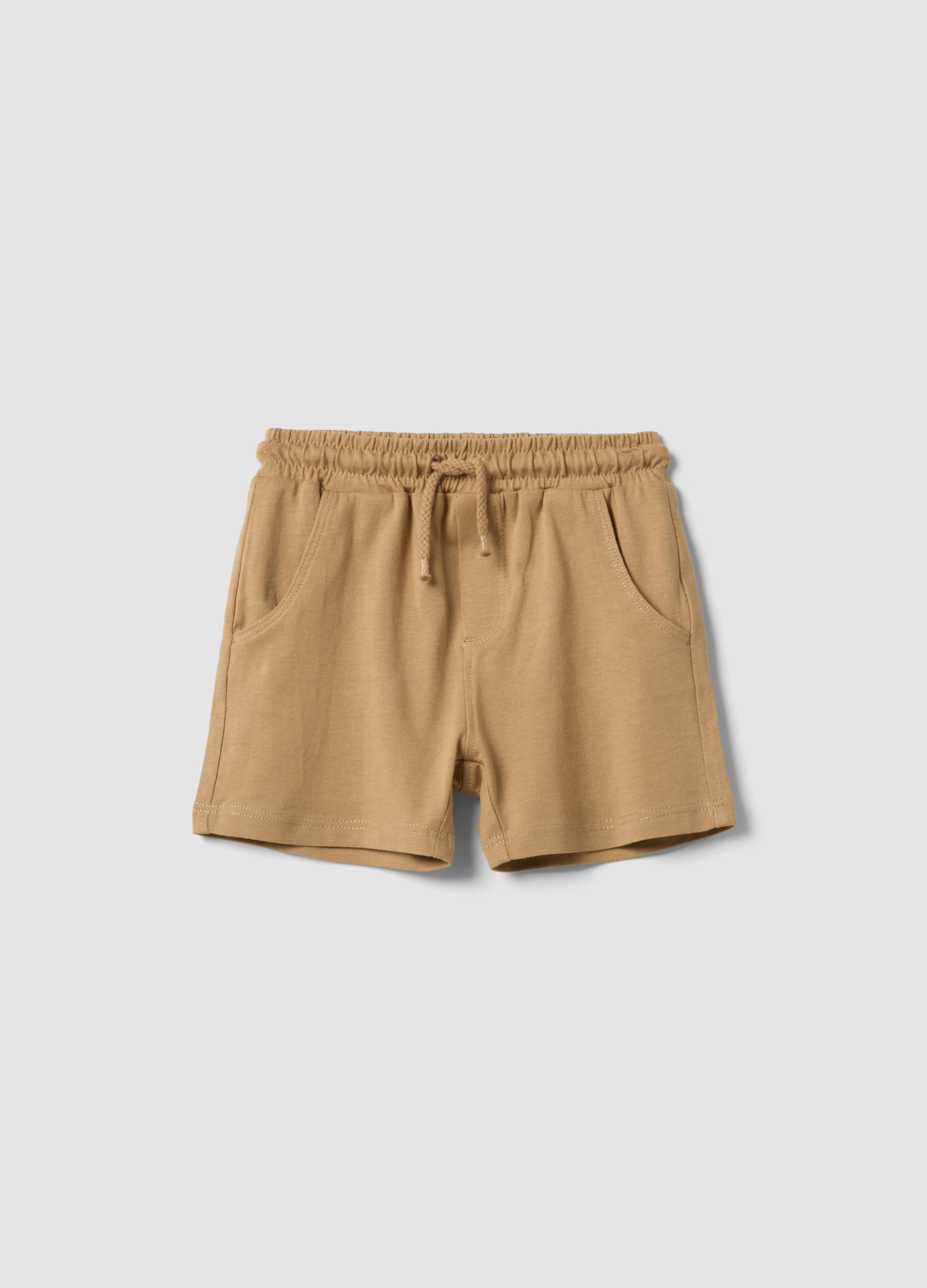 FAGOTTINO, Pantalón Corto Beige De Algodón Puro Para Niño, Corte Regular, Niño, Beige Oscuro, Talla: 9-12