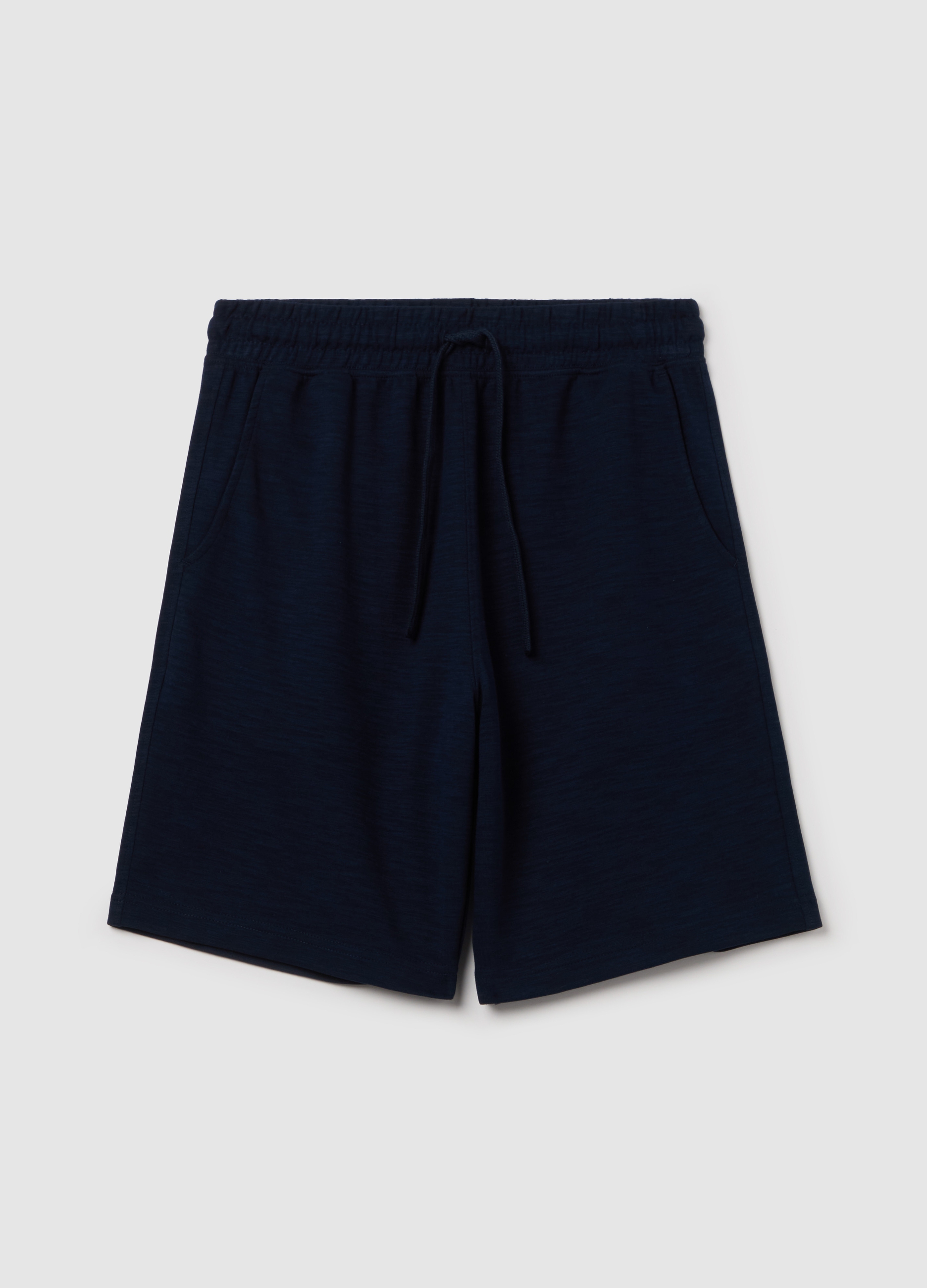 OVS , Shorts Pigiama In Jersey Slub Con Coulisse, Uomo, Blu, Taglia: S