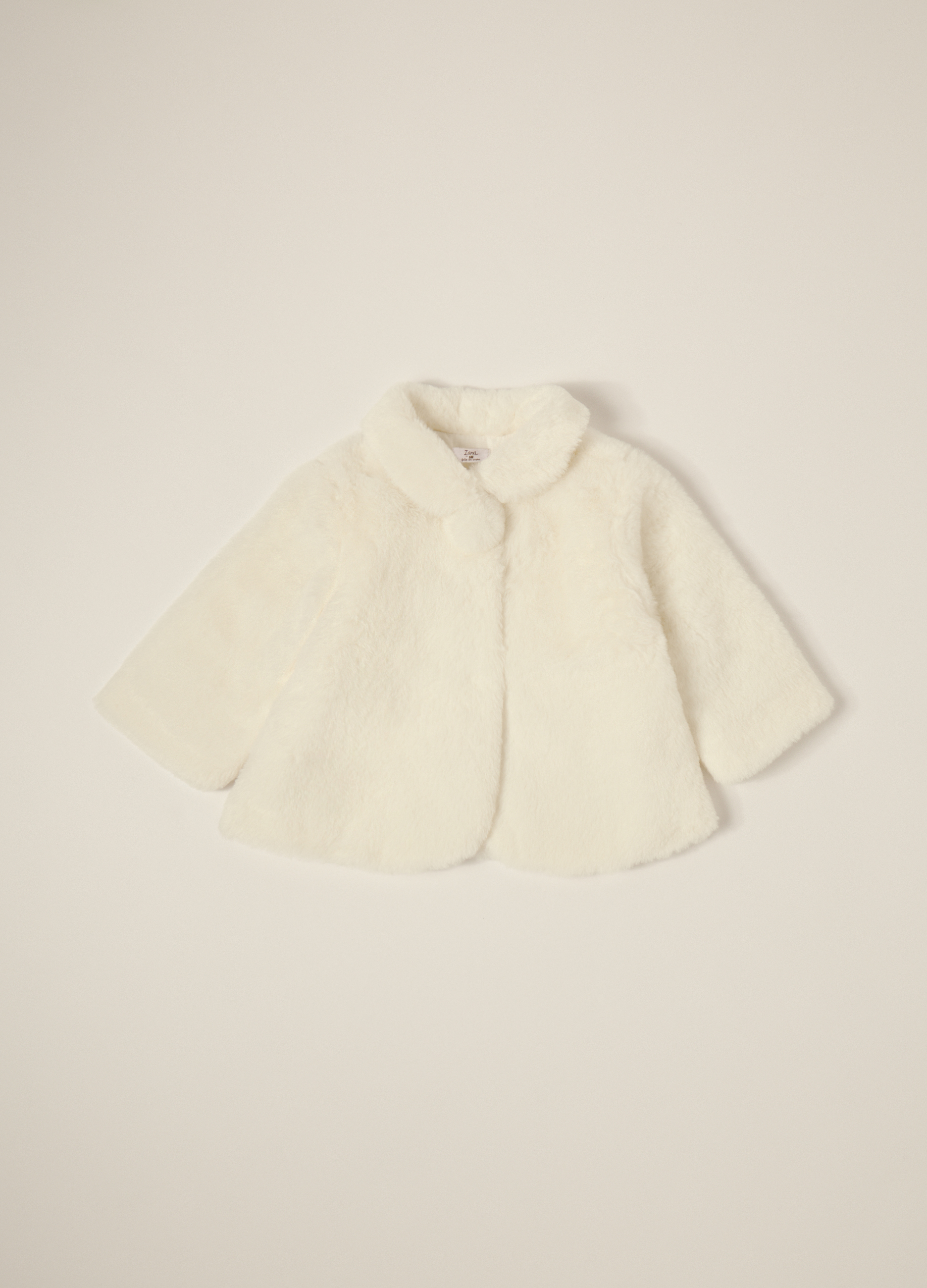 IANA, Cappotto In Eco Fur Iana Neonata, Bianco, Taglia: 3