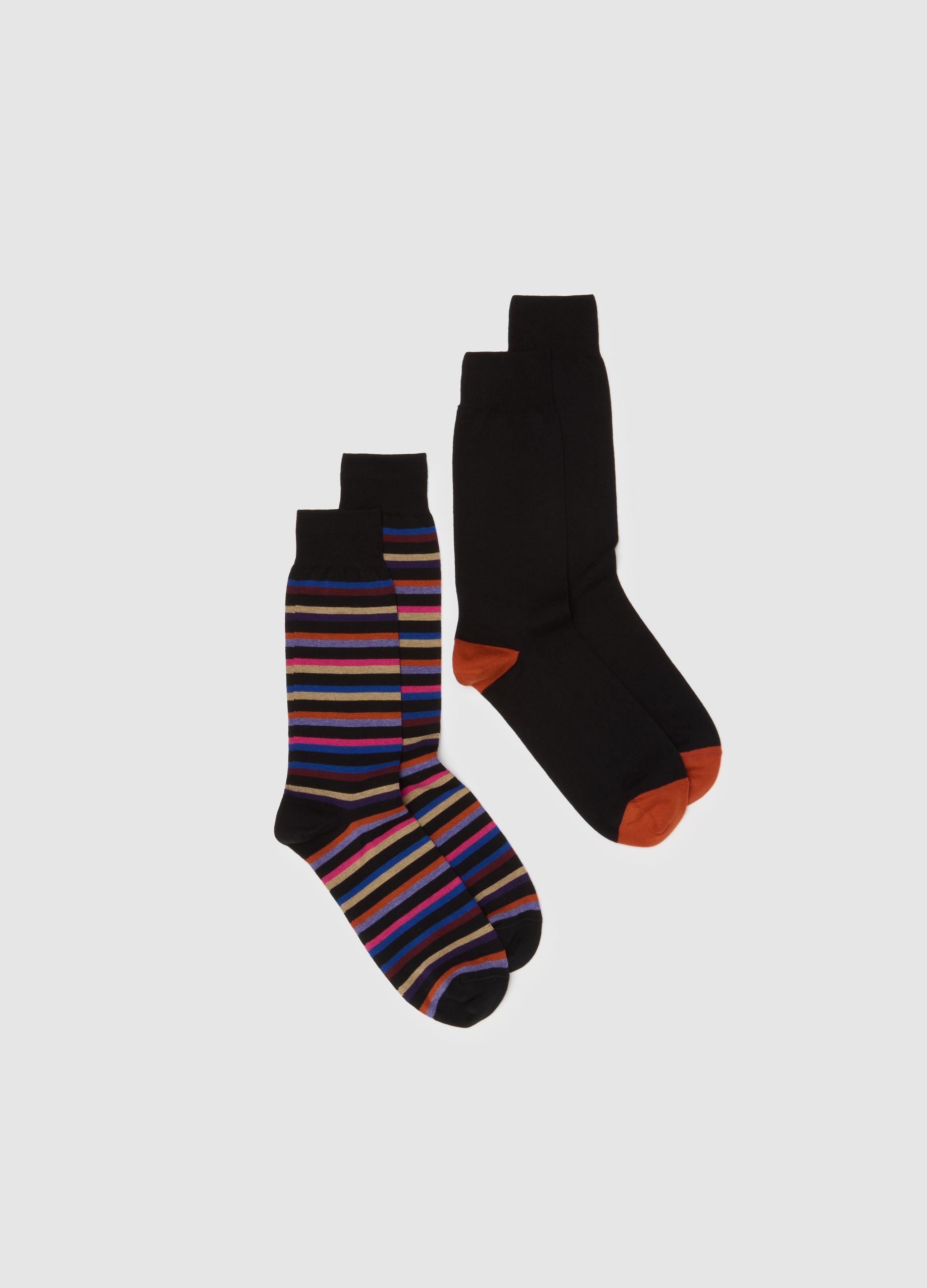 Bipack Calze Multicolor In Cotone, Hombre, Negro/Beige, Talla: 38/42