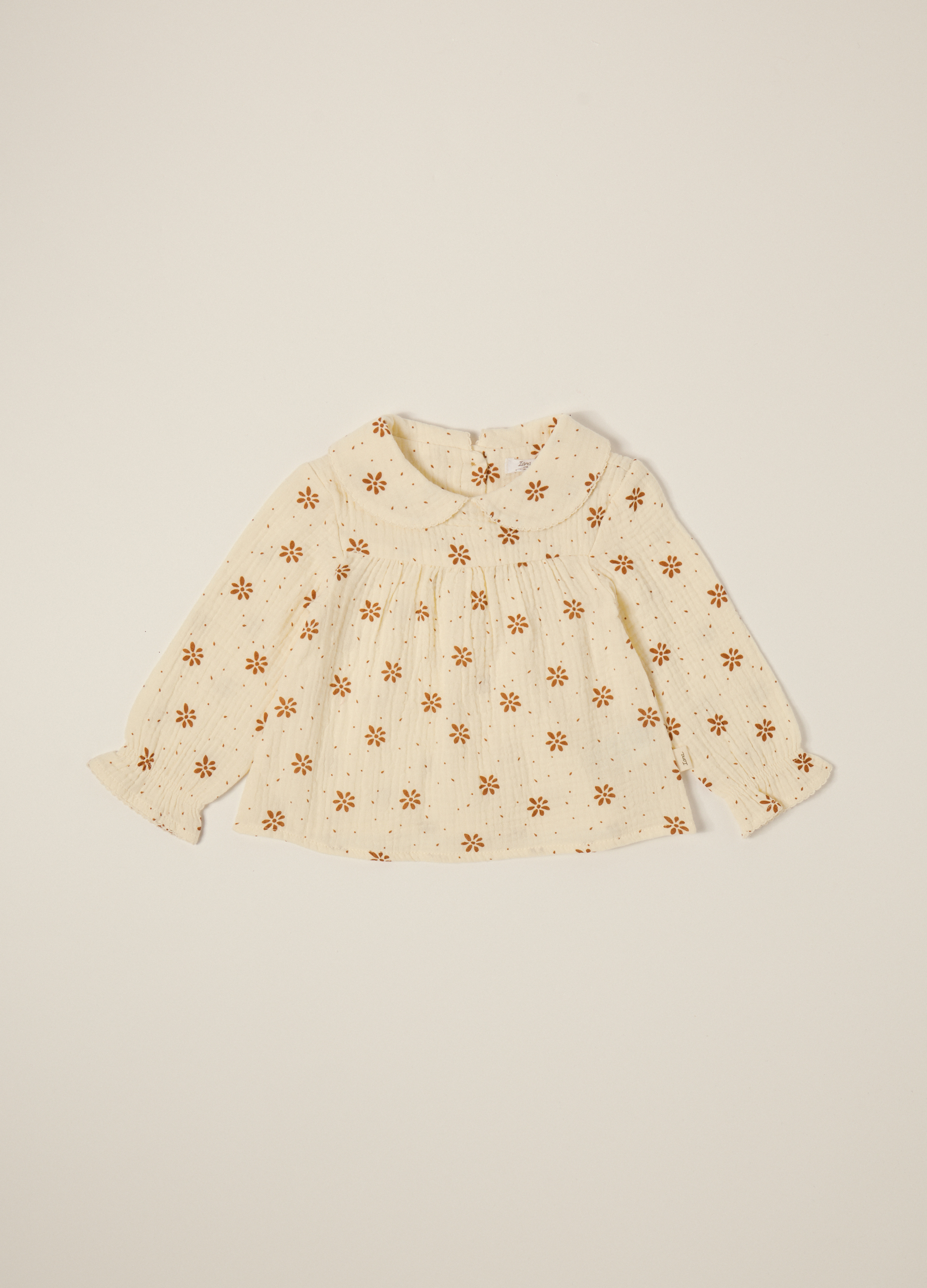 IANA, Camicia Beige A Maniche Lunghe Con Colletto Decorativo, Neonata, Beige, Taglia: 6