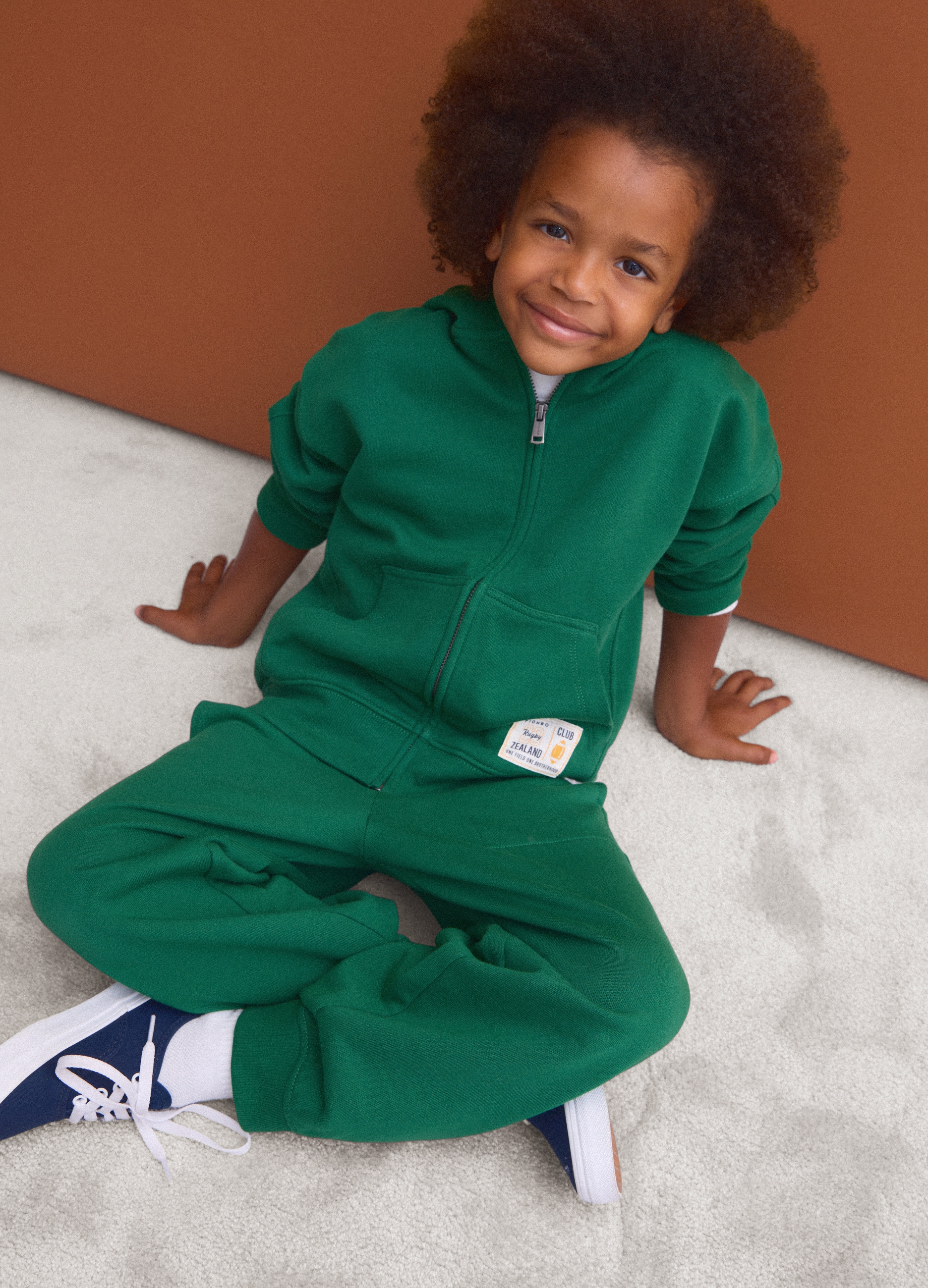 PIOMBO KIDS, Pantaloni Jogger Verdi In Puro Cotone Con Vita Elasticizzata Per Bambino, Verde, Taglia: 8