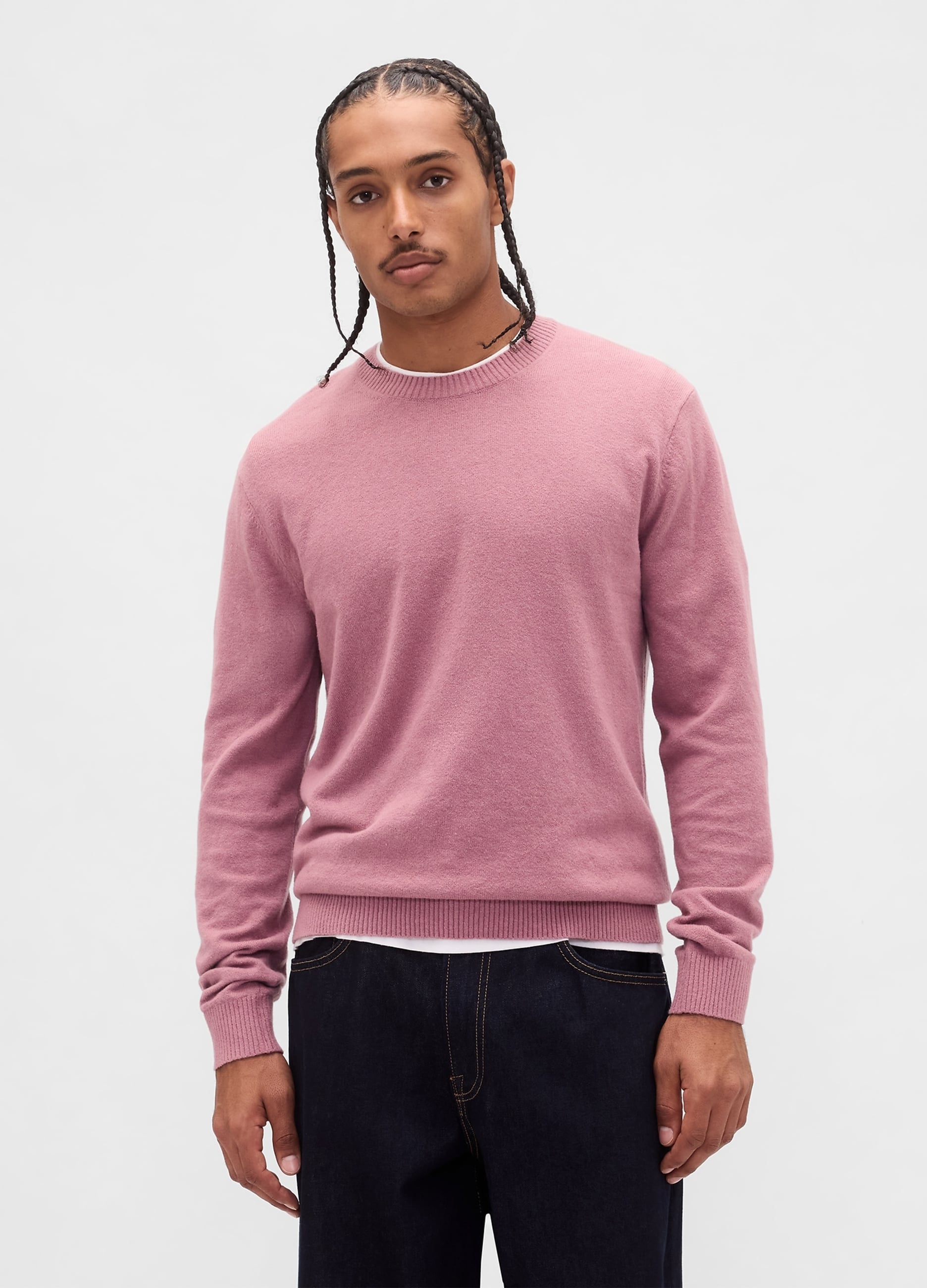 GAP, Maglione Cashsoft Girocollo In Misto Cotone, Uomo, Rosa, Taglia: M