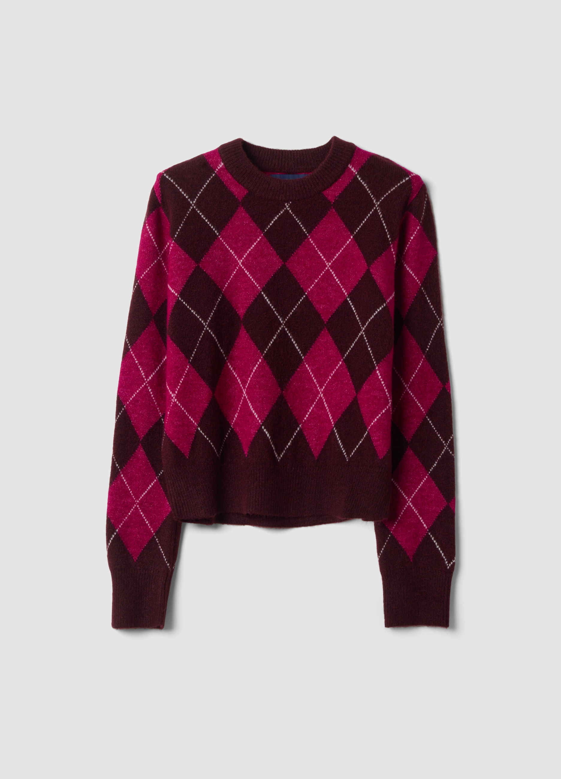 PIOMBO, Maglia Viola In Lana Elasticizzato Con Girocollo, Donna, Rosso, Taglia: XS