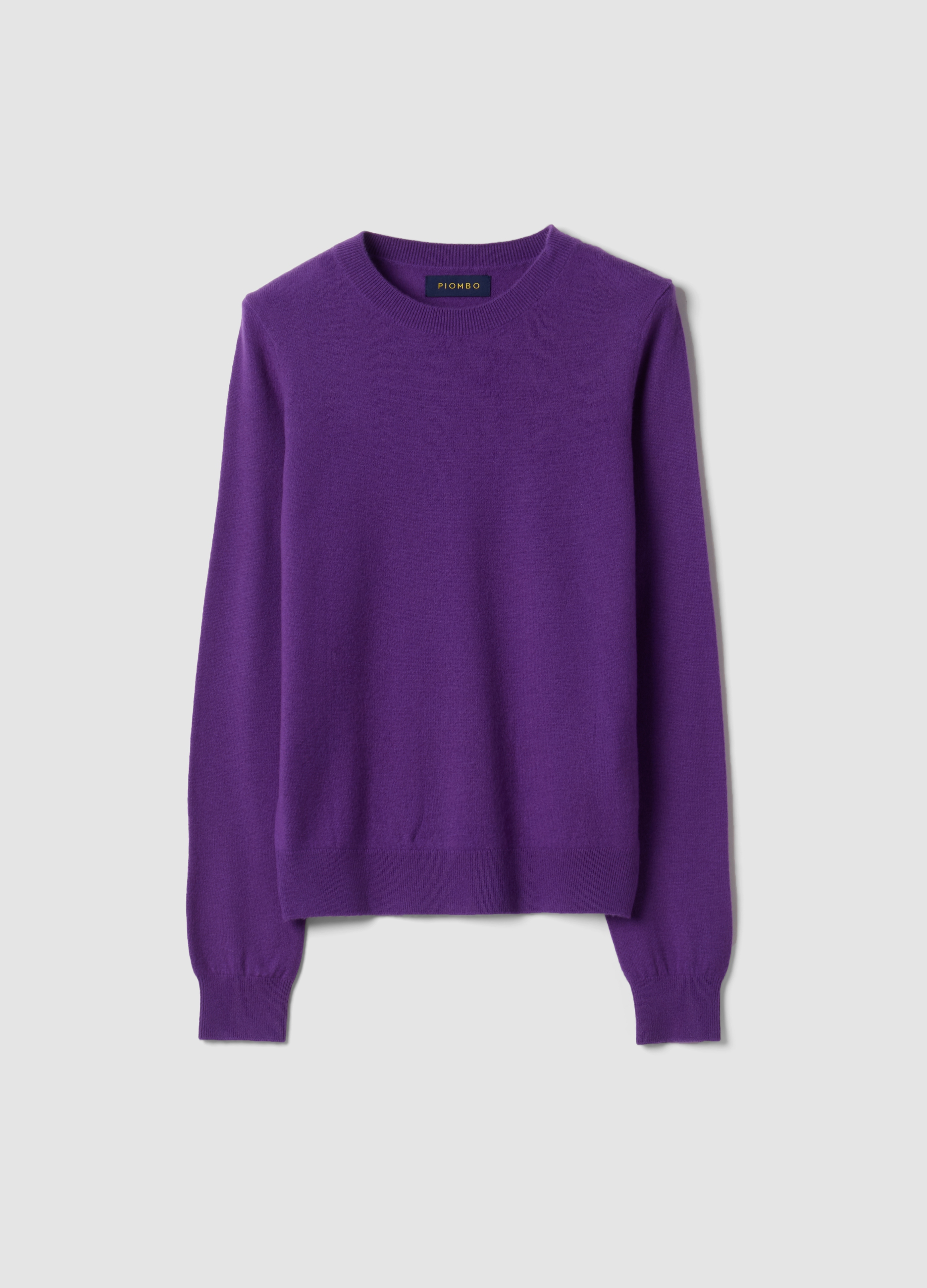 PIOMBO , Maglia Viola In Pura Lana A Girocollo, Donna, Viola, Taglia: XL