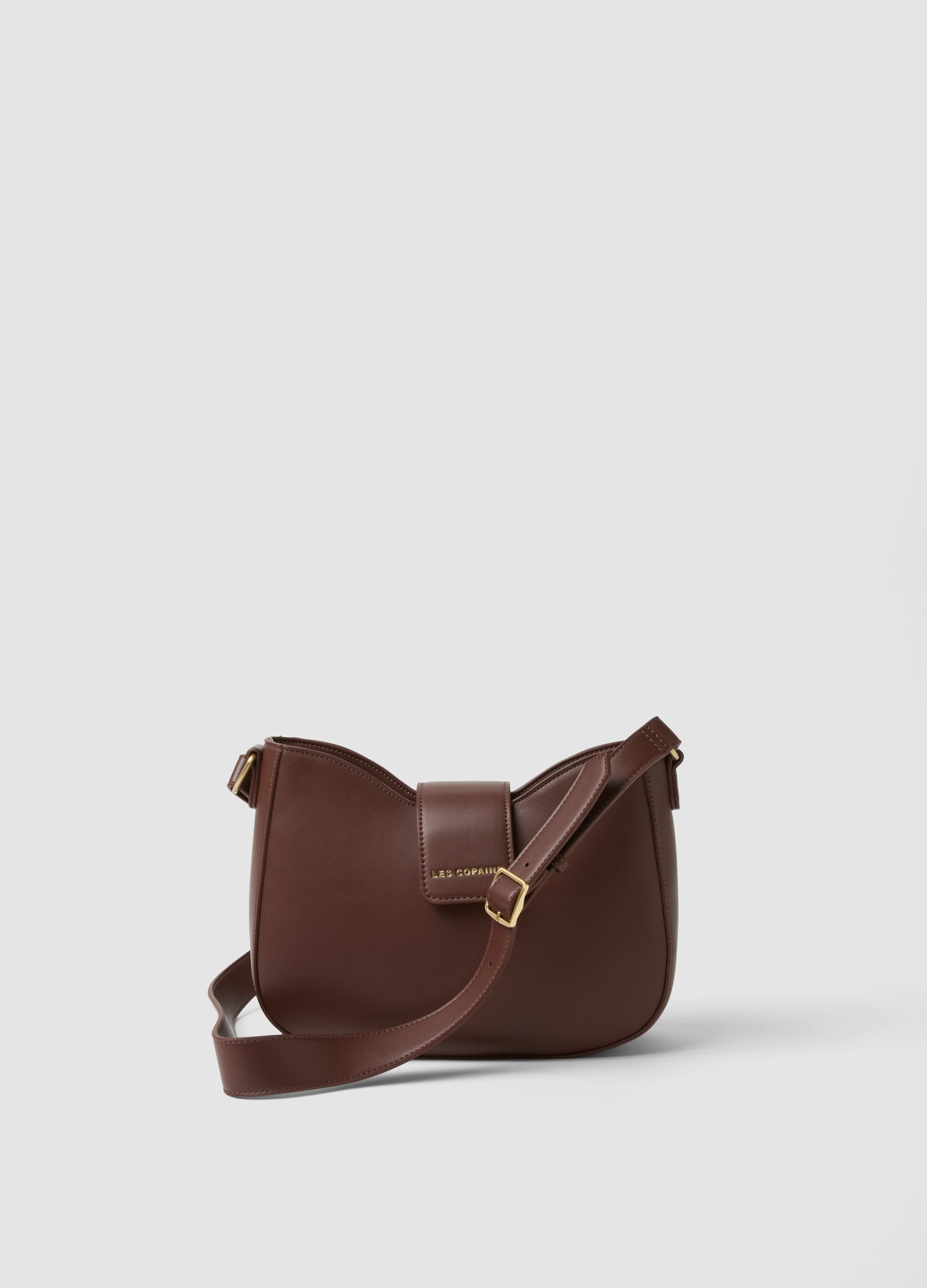 LES COPAINS, Bolso De Hombro Marrón Con Solapa Y Correa Ajustable, Mujer, Marrón, Talla: FASUL