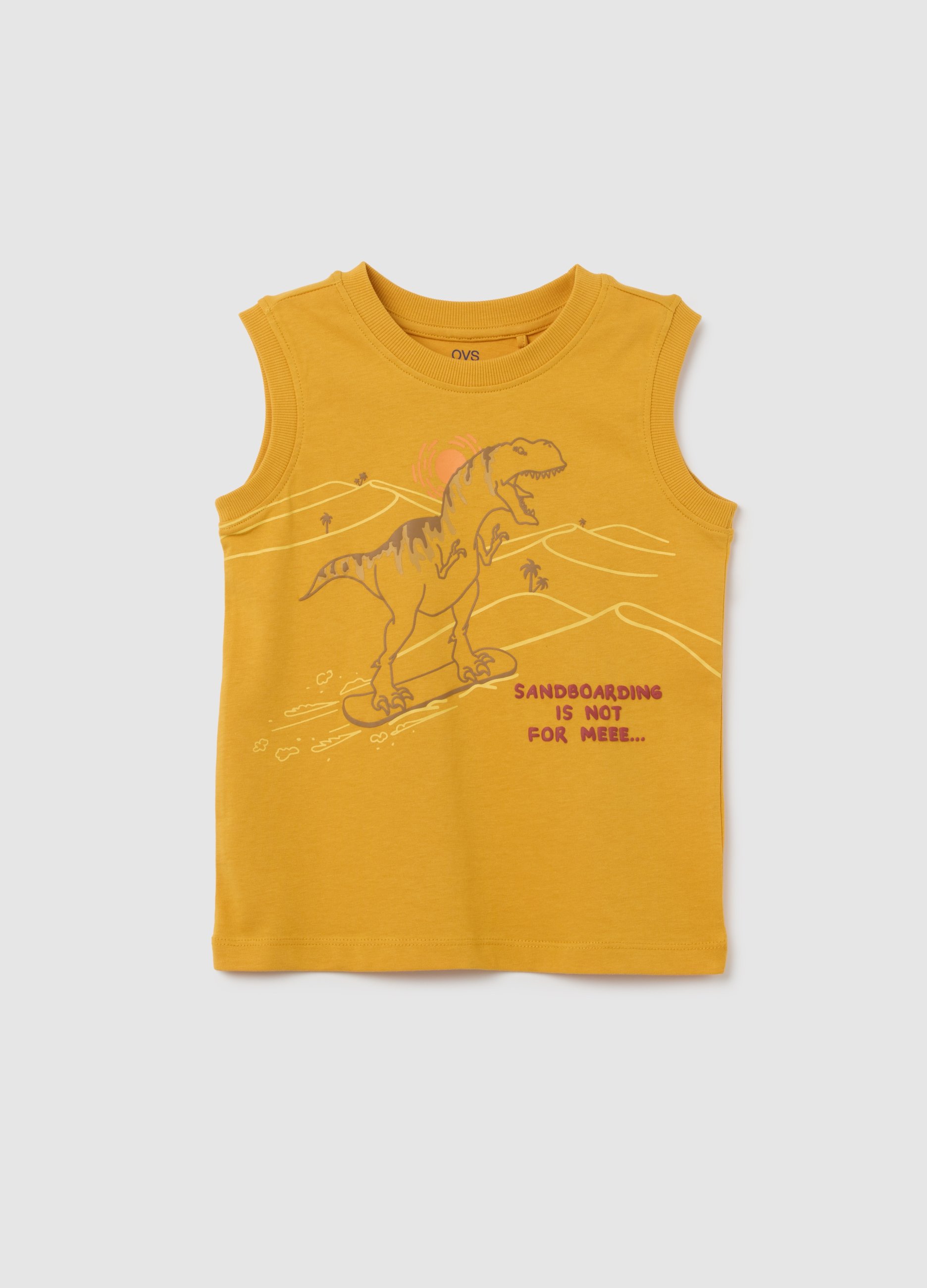 OVS, Canotta Da Bambino In Puro Cotone Verde Regular Fit, Verde, Taglia: 8-9