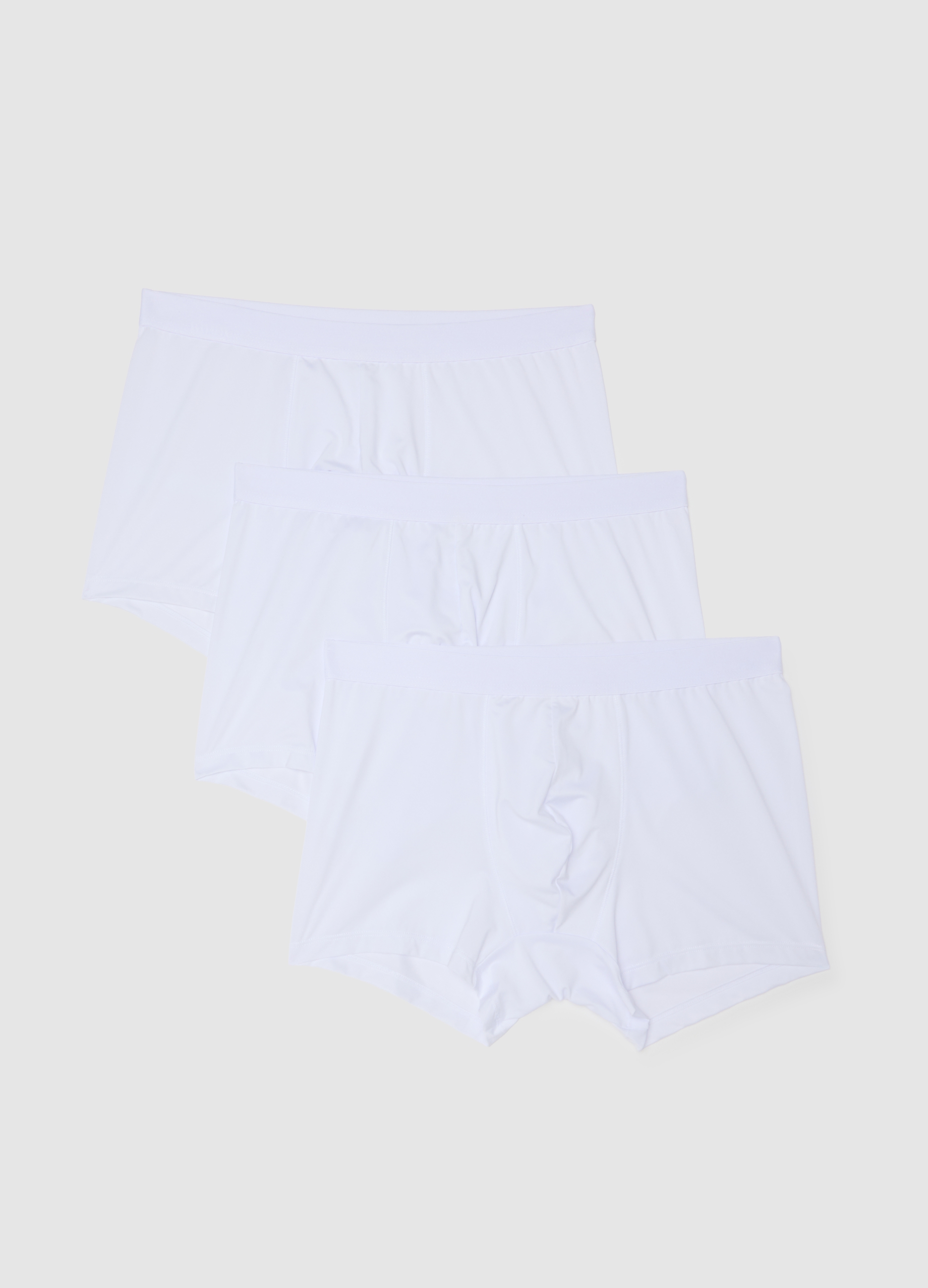 Tripack De Calzoncillos Blancos De Microfibra, Hombre, Blanco, Talla: S