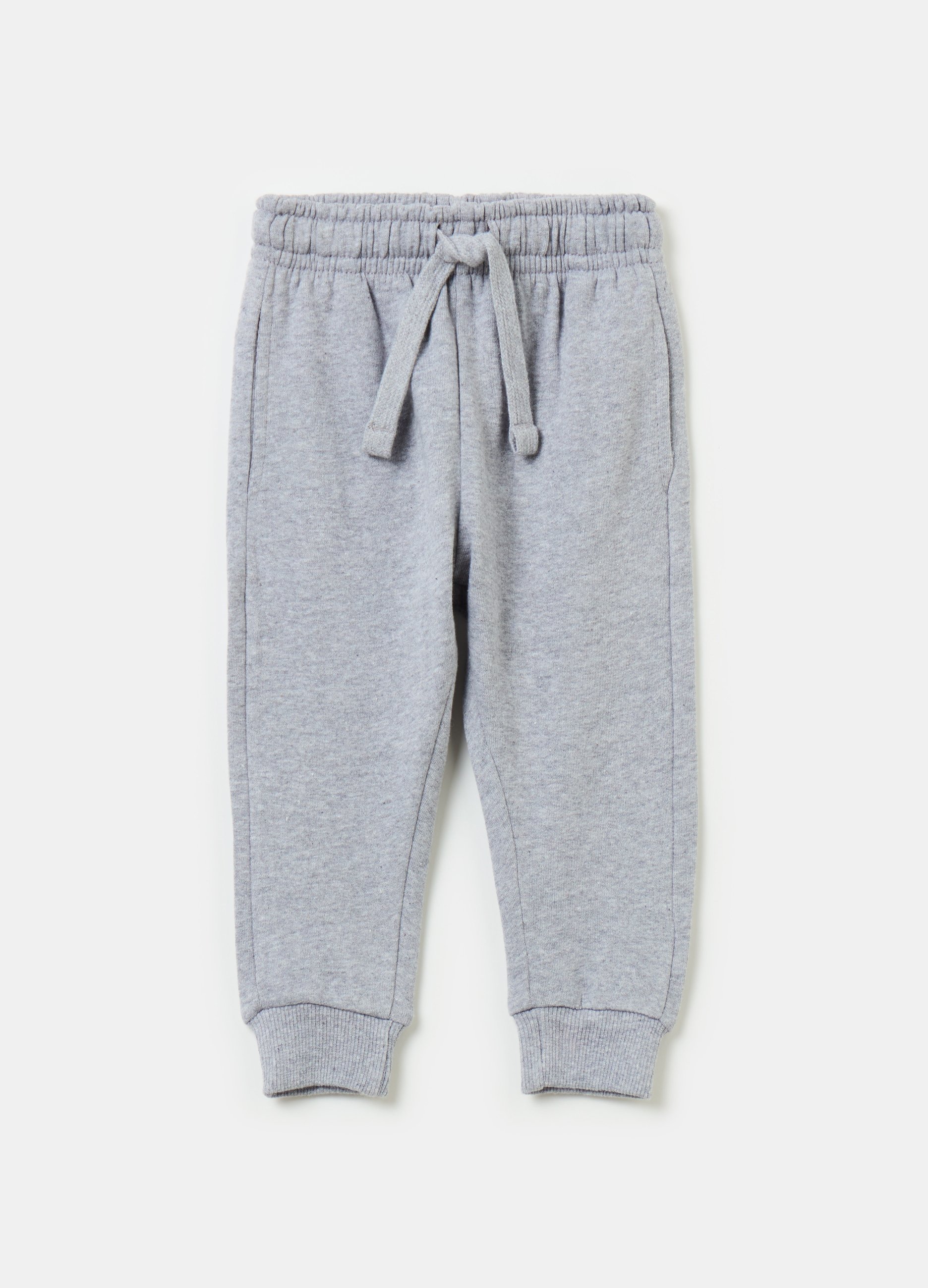 FAGOTTINO, Joggers De Felpa Con Cordón, Niño, Gris claro jaspeado, Talla: 24-30