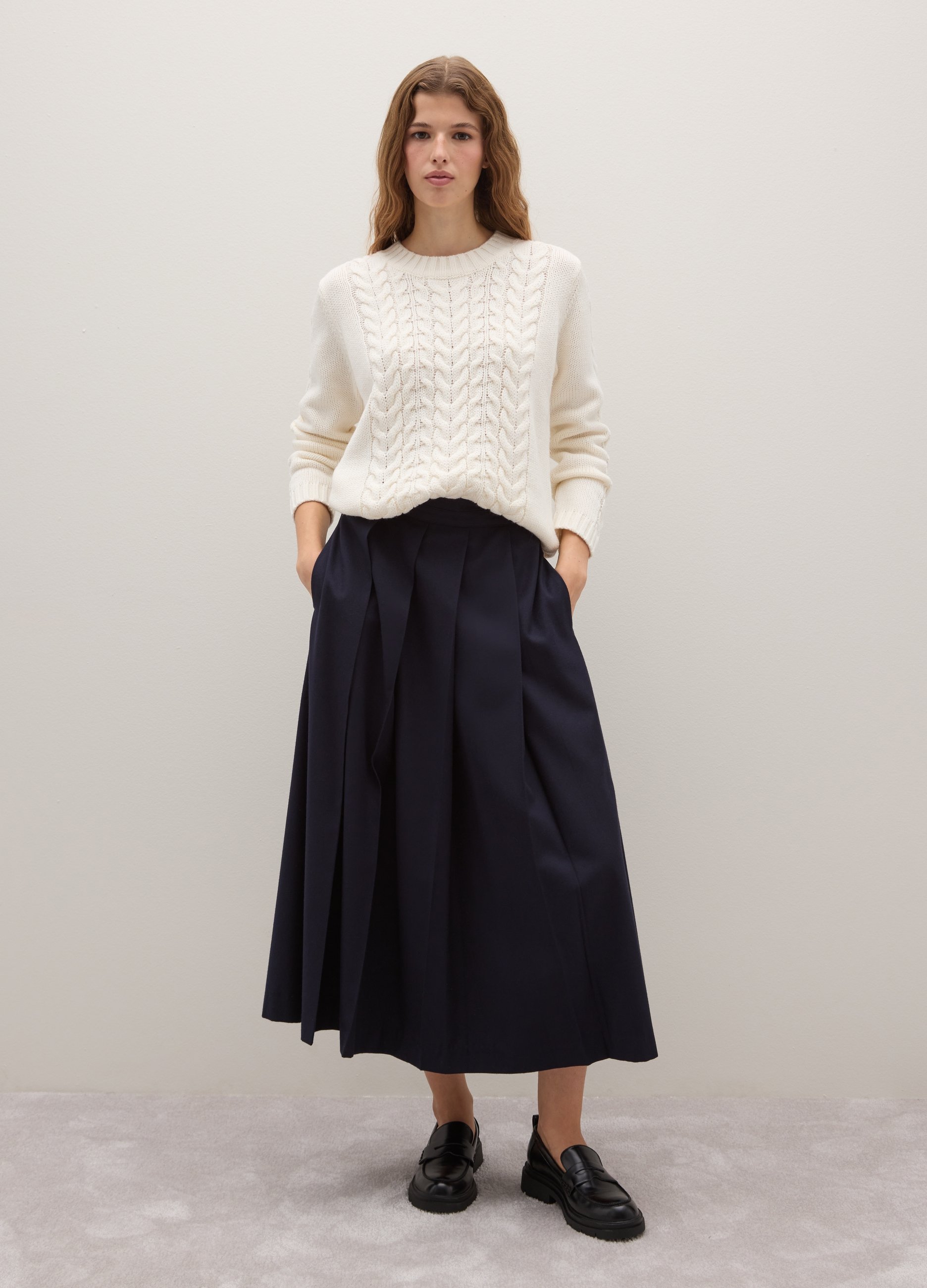 Piombo Contemporary, Gonna Lunga Blu, Donna, Blu, Taglia: 38