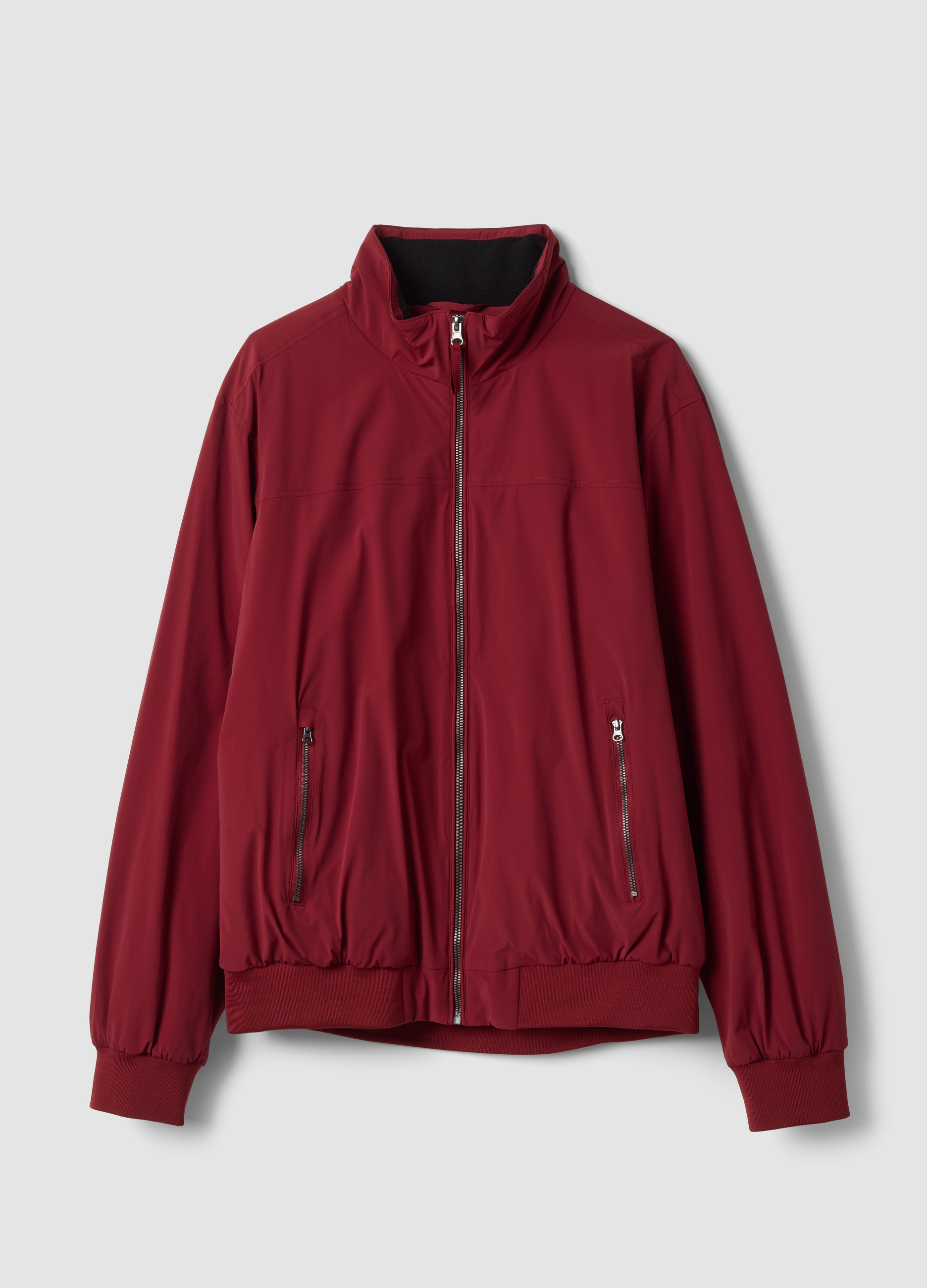 OVS, Giubbotto Rosso In Tessuto Elasticizzato Con Zip, Uomo, Rosso, Taglia: L