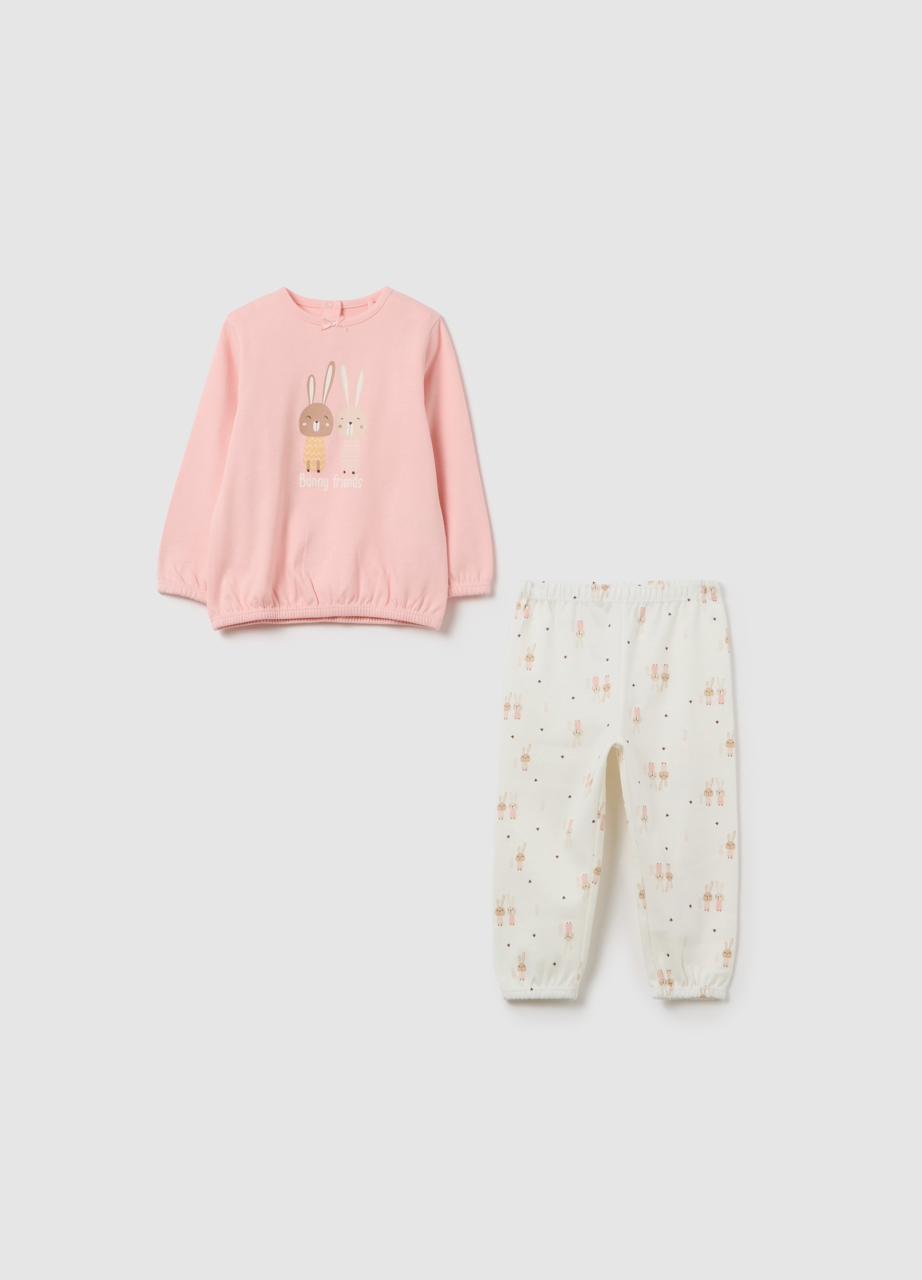 Pigiama Da Neonata In Puro Cotone Multicolor Regular Fit, Niña, Pink/White, Talla: 30-36