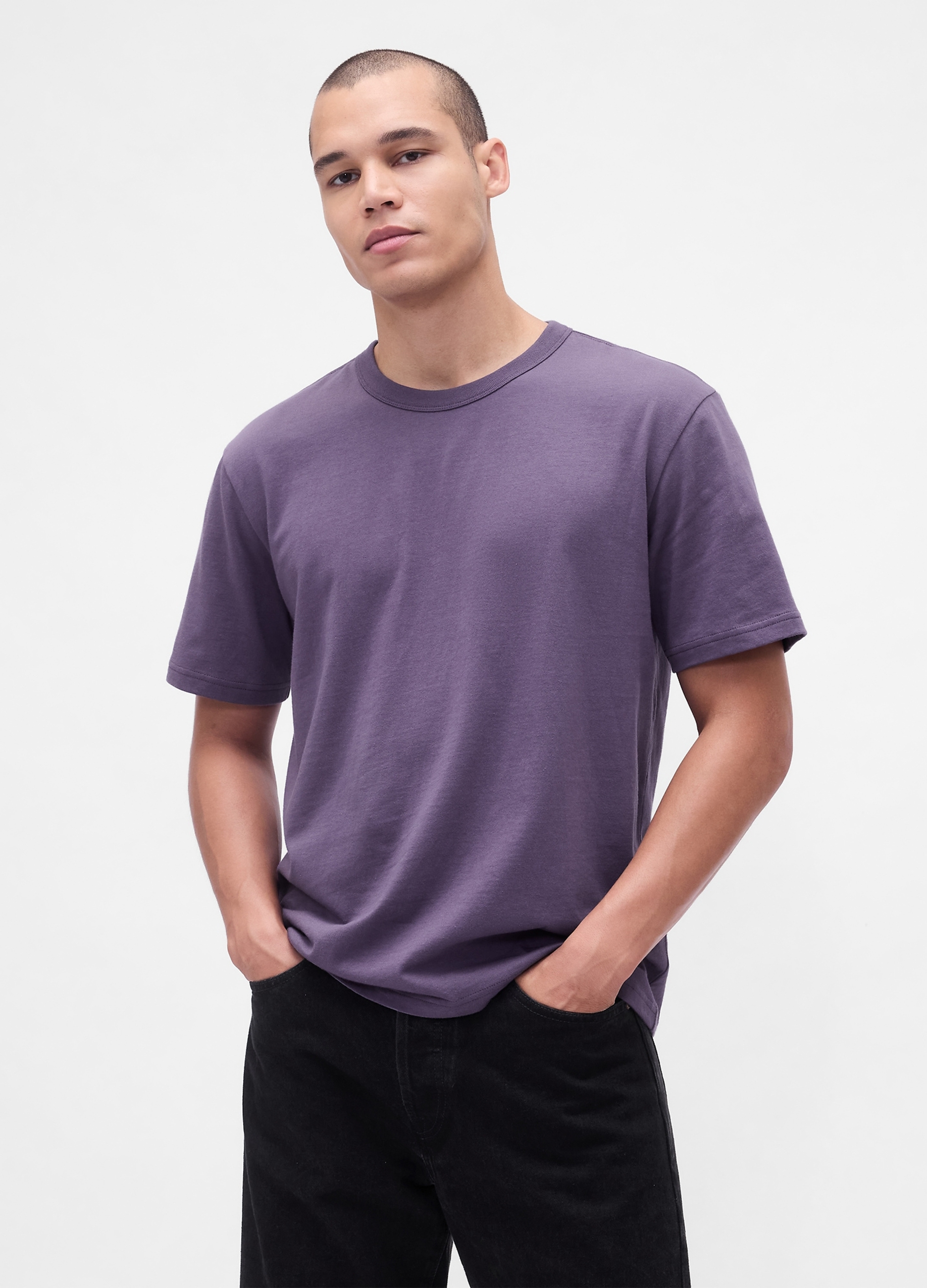 GAP, T-shirt A Maniche Corte In Cotone, Uomo, Viola, Taglia: XL