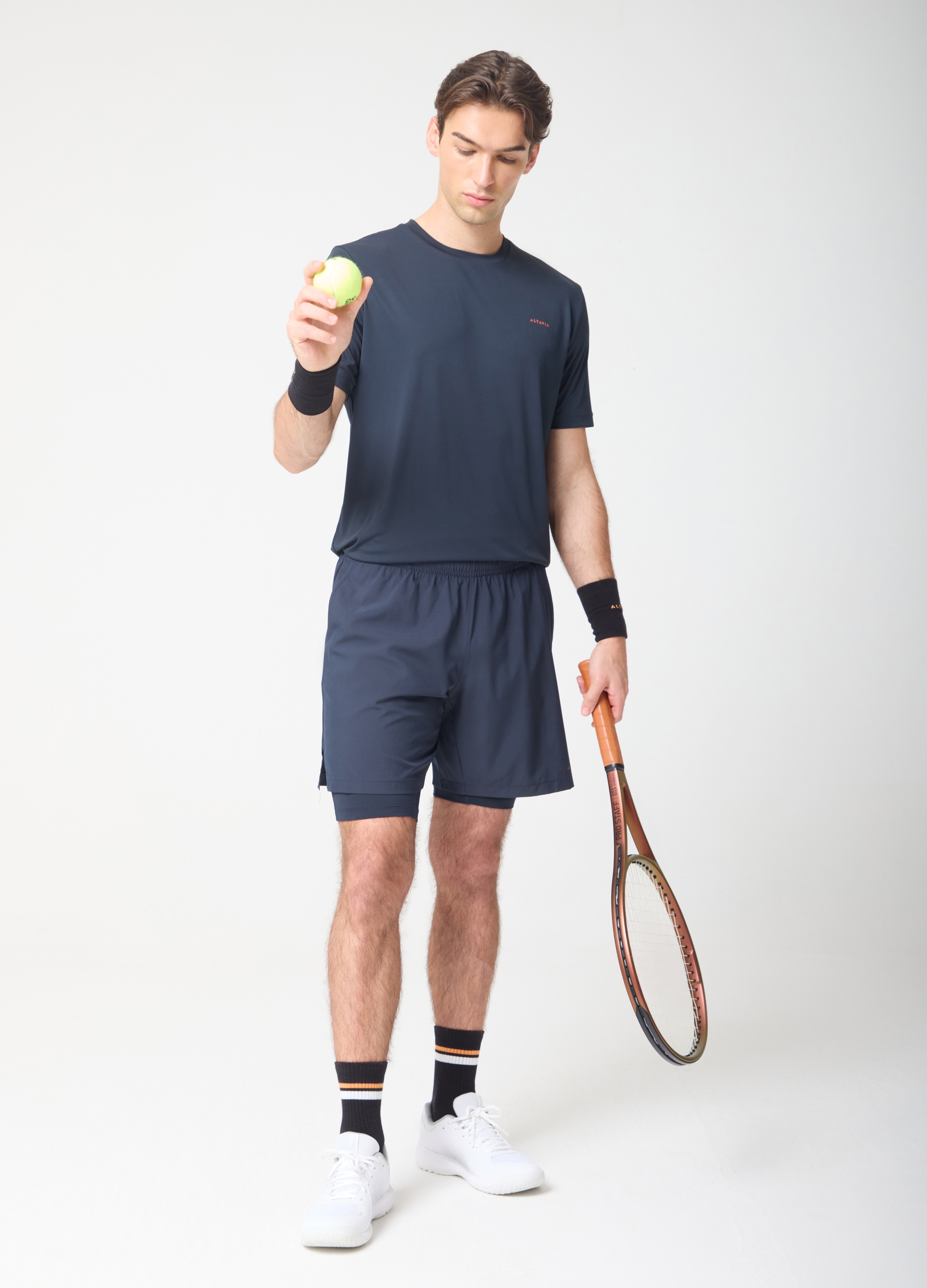 ALTAVIA COURT, Shorts Sportivi Con Pantaloncino Interno Tecnico Aderente Altavia Court, Uomo, Blu, Taglia: S