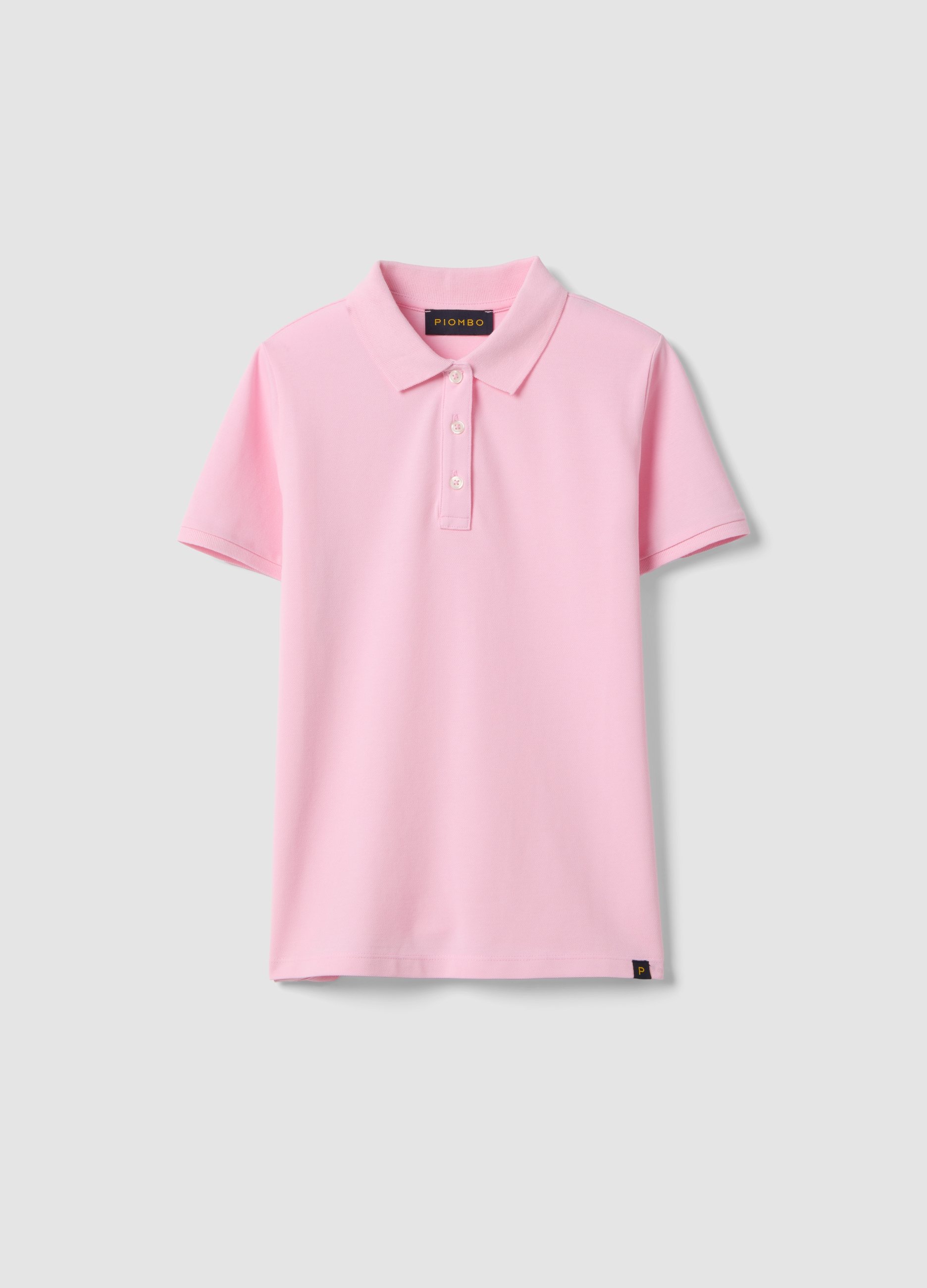 PIOMBO, Polo En Algodón Orgánico Rosa Corte Regular, Mujer, Rosa Claro, Talla: 38