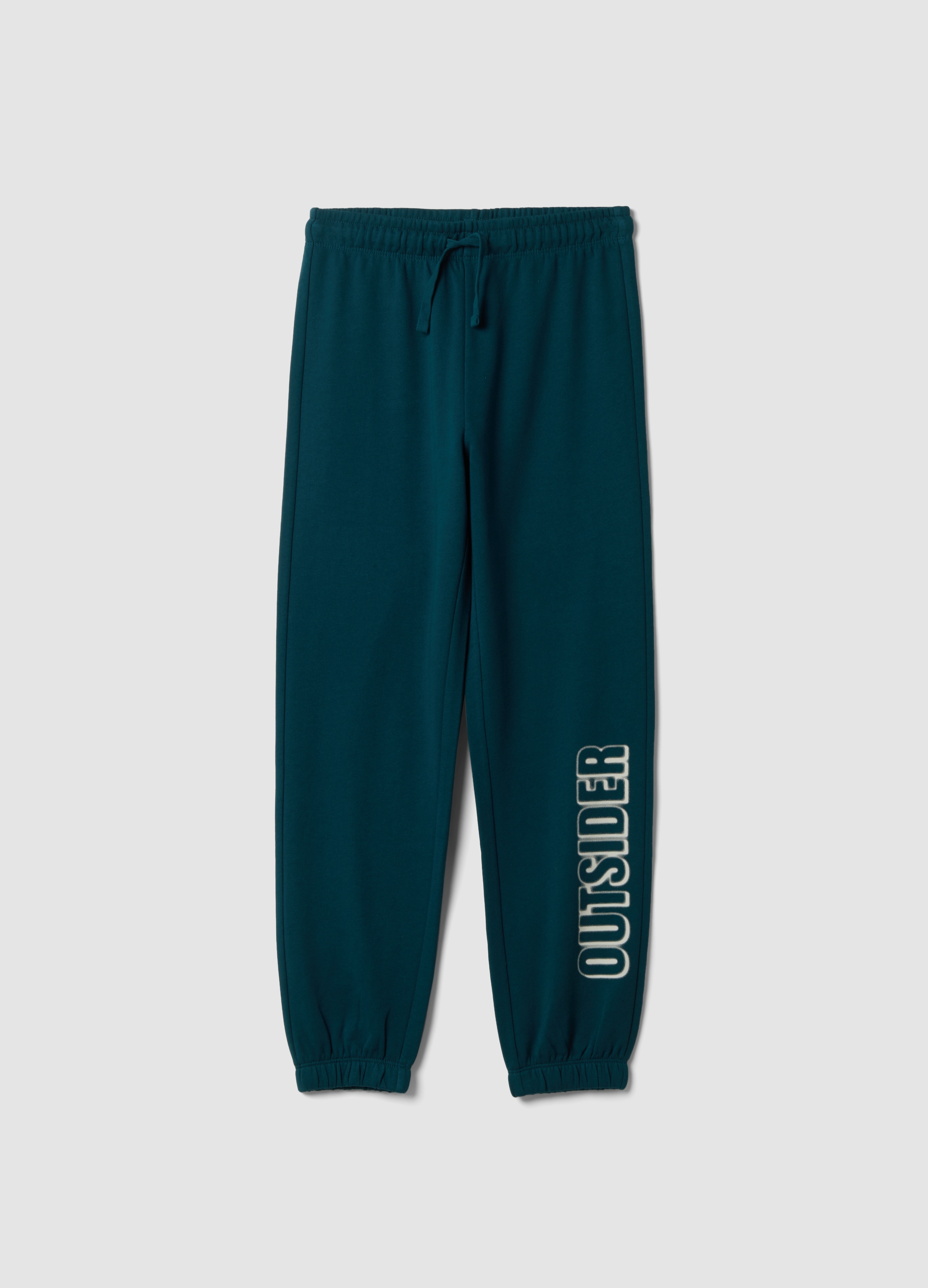 OVS KIDS, Jogger Blu In Puro Cotone Organico, Bambino, Verde, Taglia: 10-11