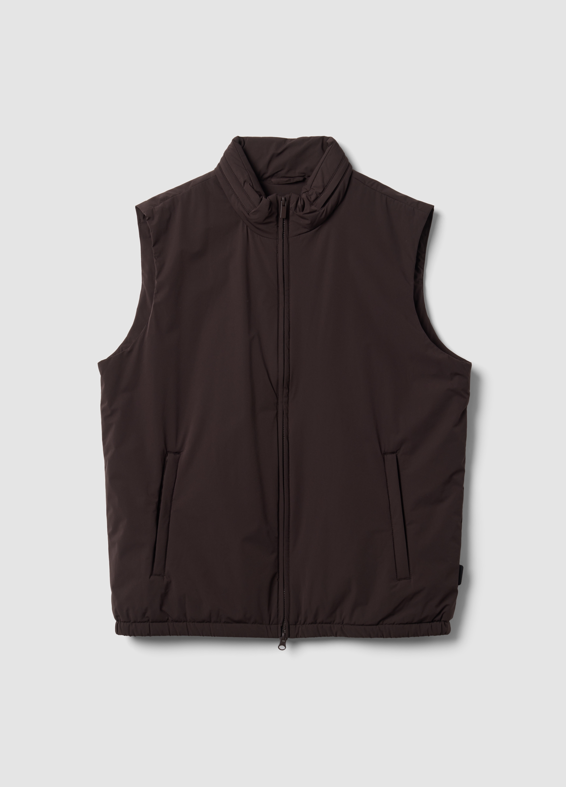 Piombo Tech, Gilet Marrone In Tessuto Elasticizzato Con Zip, Uomo, Marrone, Taglia: S