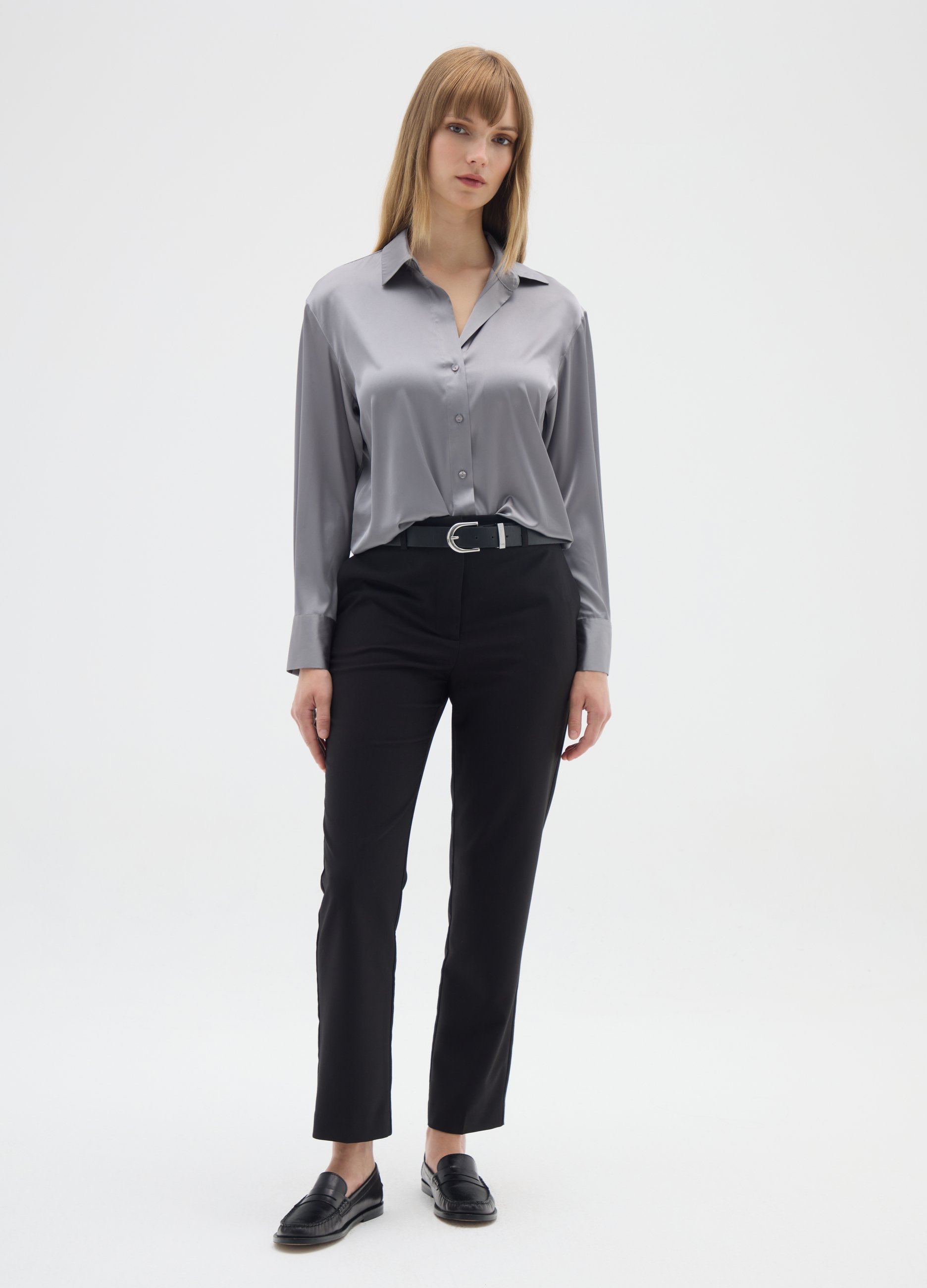 OVS, Schwarze Elastische Slim-hosen, Frau, Schwarz, Größe: 34
