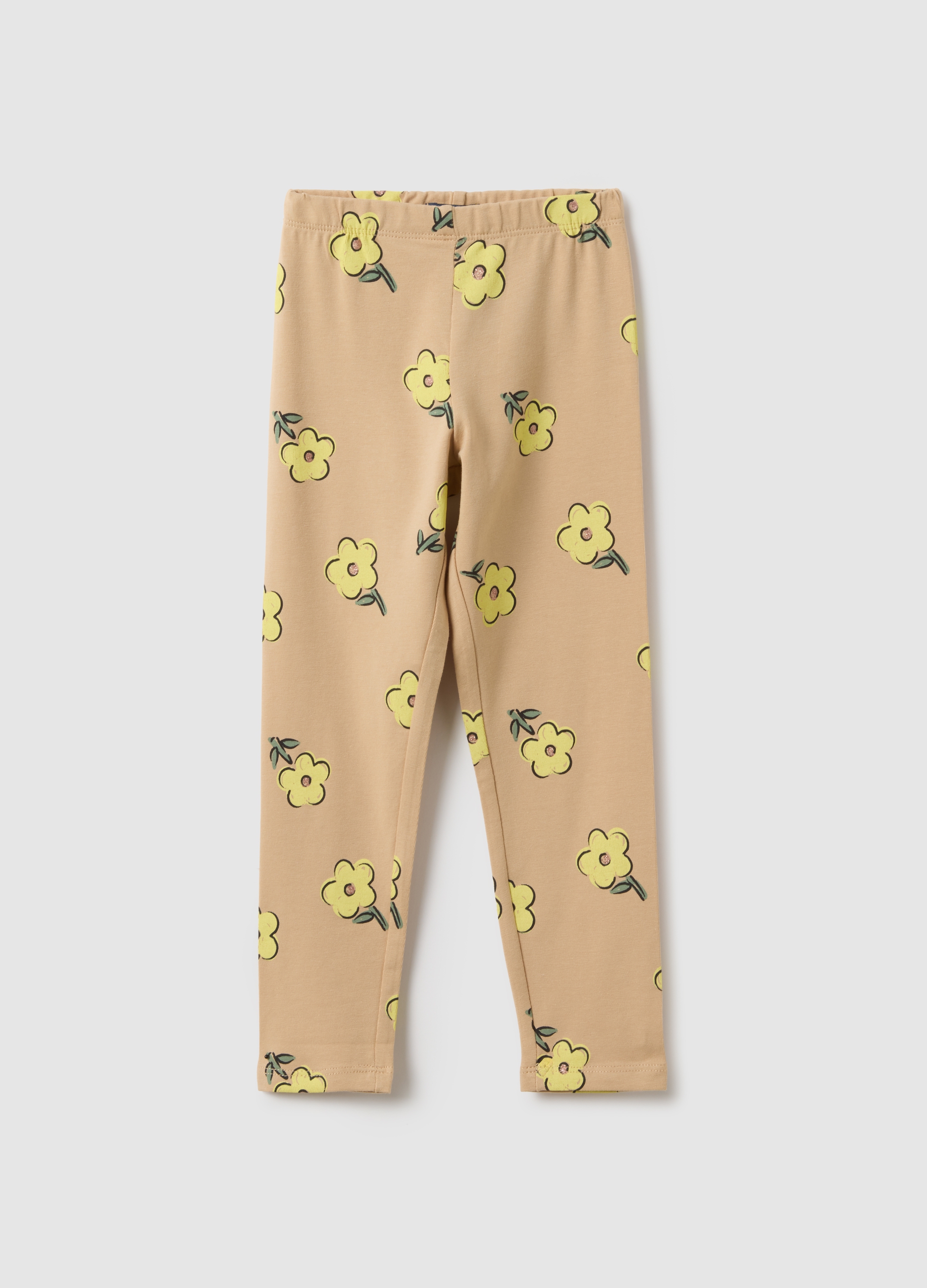 OVS KIDS, Leggings In Cotone Elasticizzato Multicolor Da Bambina Skinny Fit Con Stampe, Multicolor, Taglia: 7-8