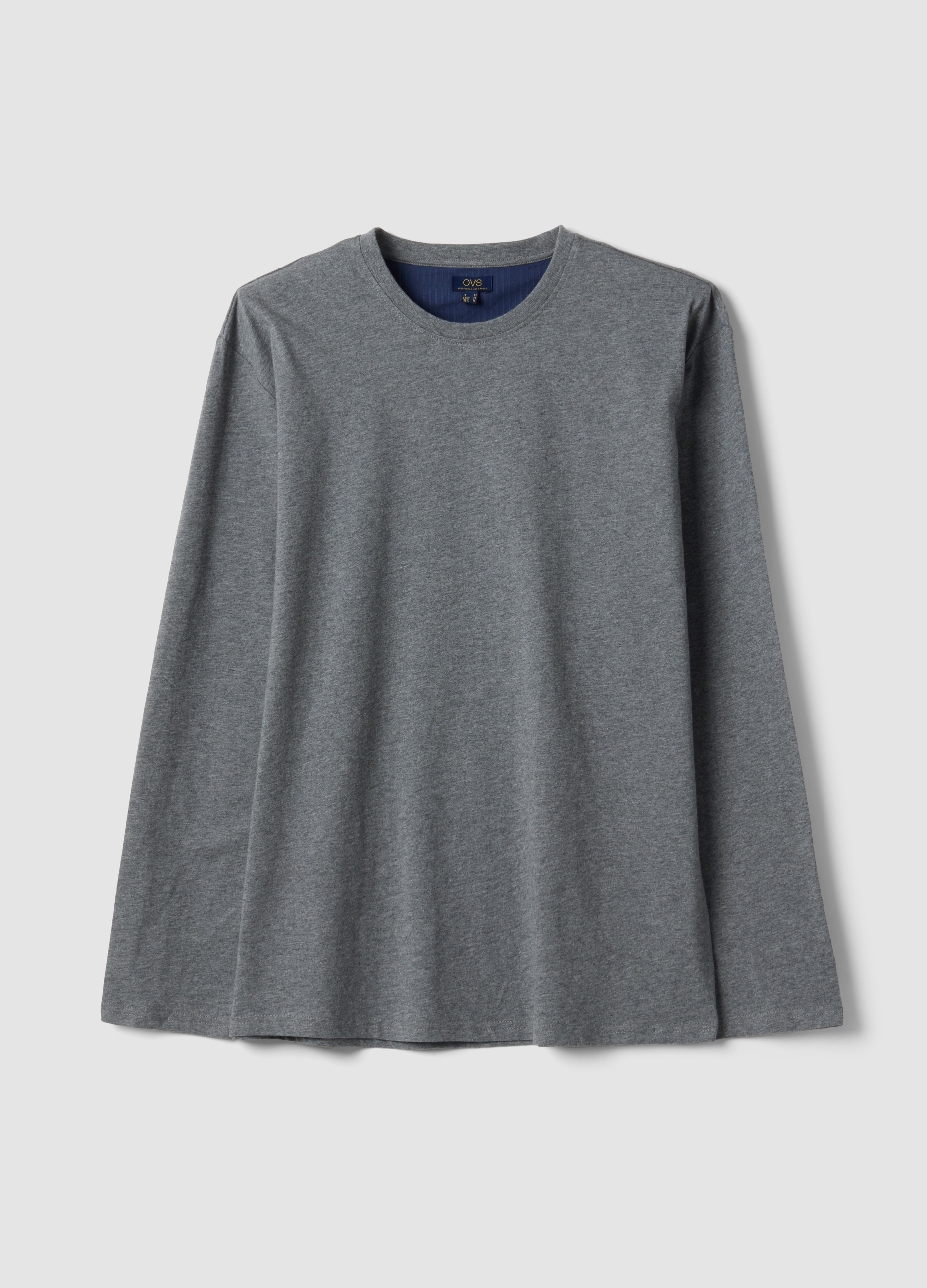 OVS, Maglia Pigiama Grigia In Puro Cotone Organico Girocollo, Uomo, Grigio, Taglia: XL
