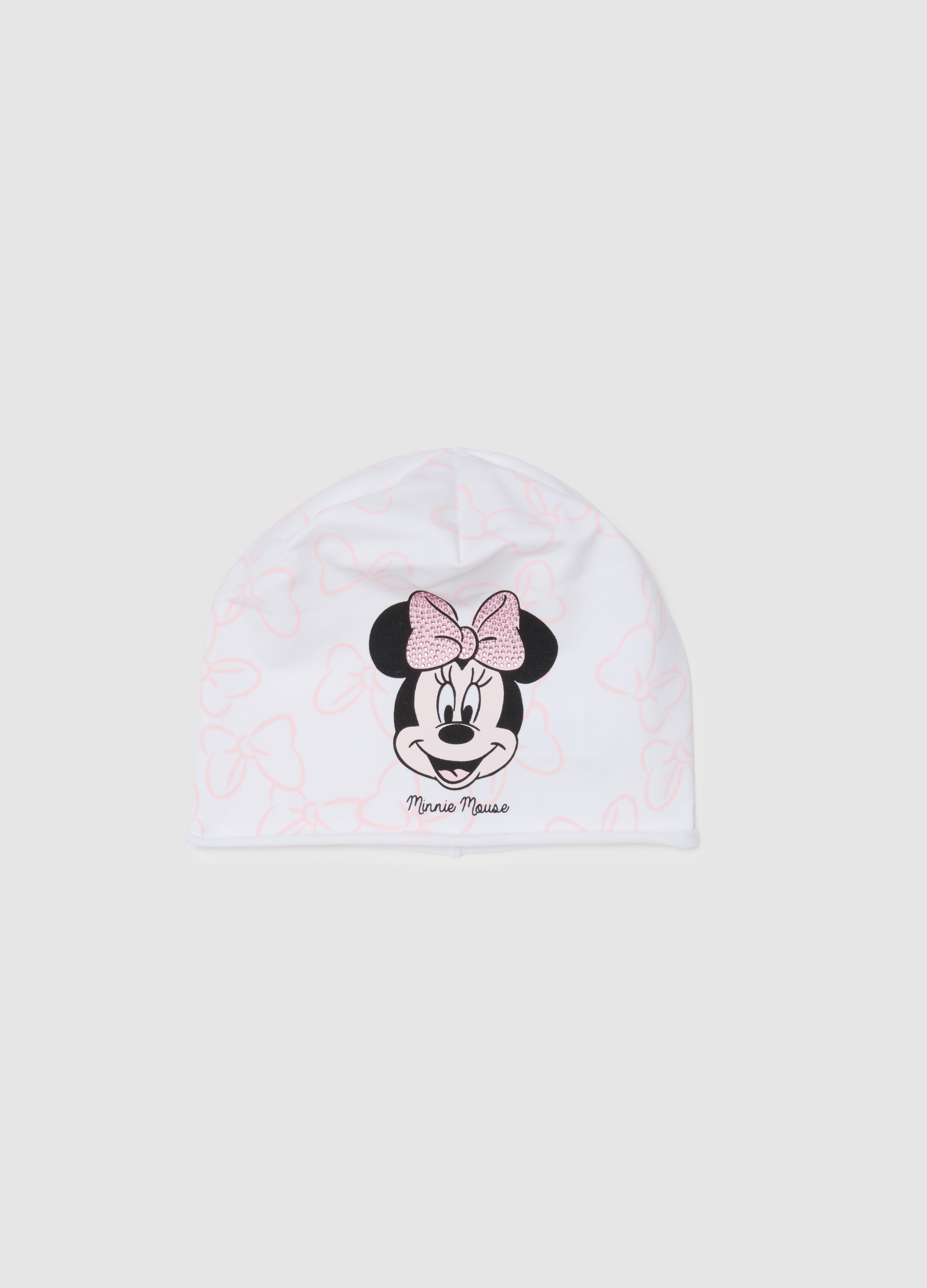 DISNEY, Sombrero Multicolor De Algodón Elástico Para Niña Con Estampado, Niña, Blanco/rosa, Talla: 54