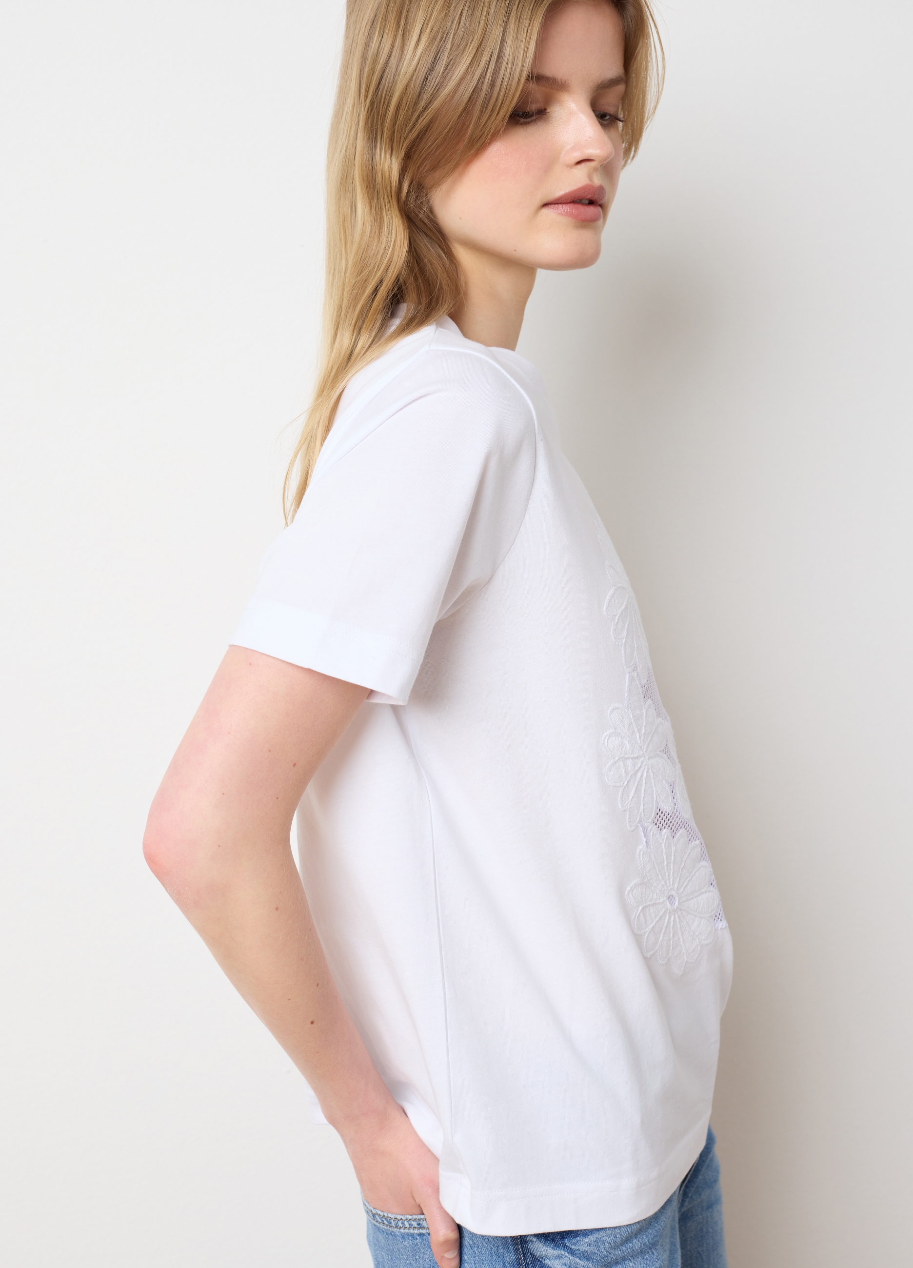 OVS, T-shirt Da Donna In Puro Cotone Bianca Regular Fit, Bianco, Taglia: M