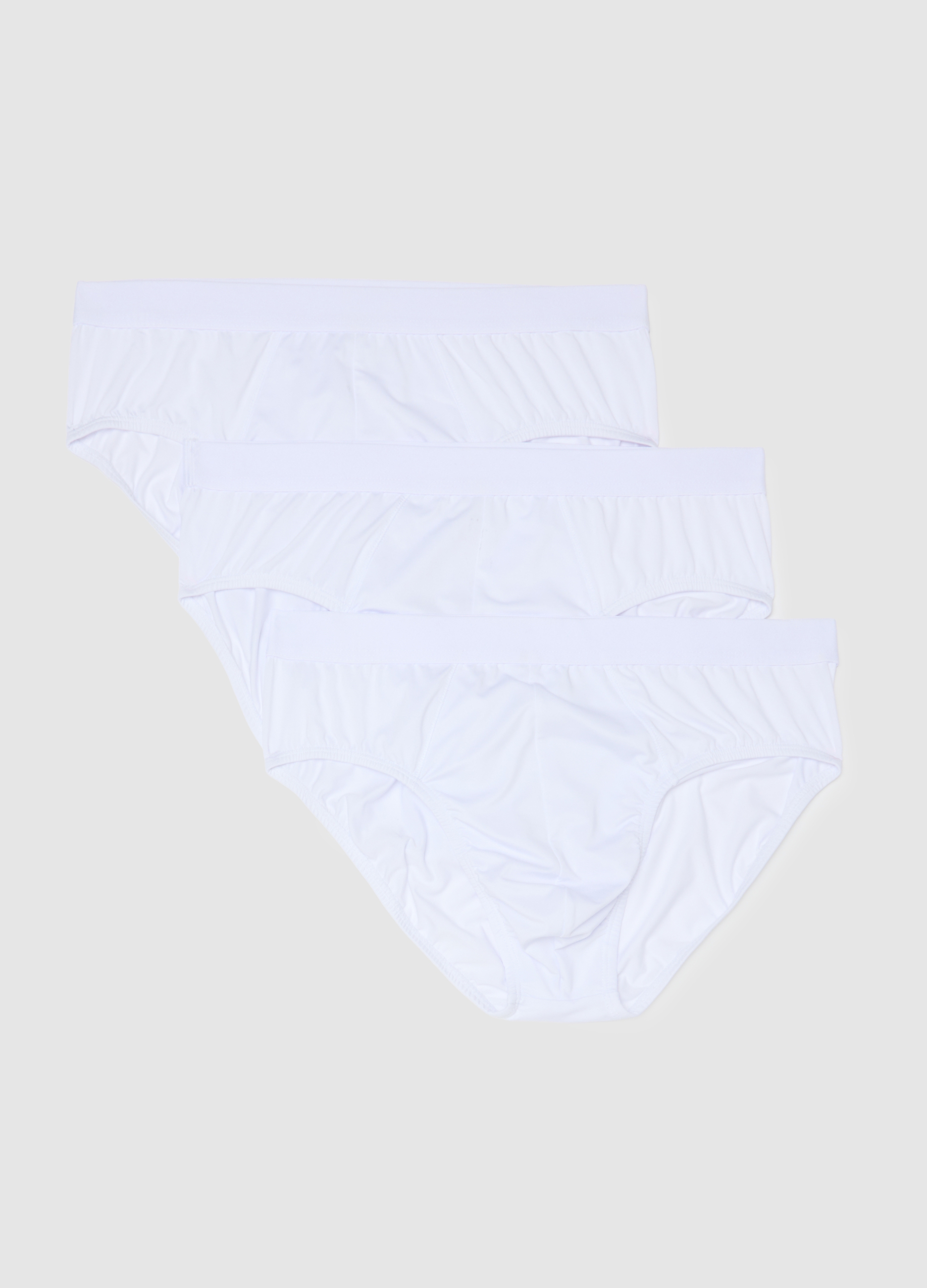 Tripack De Calzoncillos De Tejido Elástico Blanco, Hombre, Blanco óptico, Talla: L