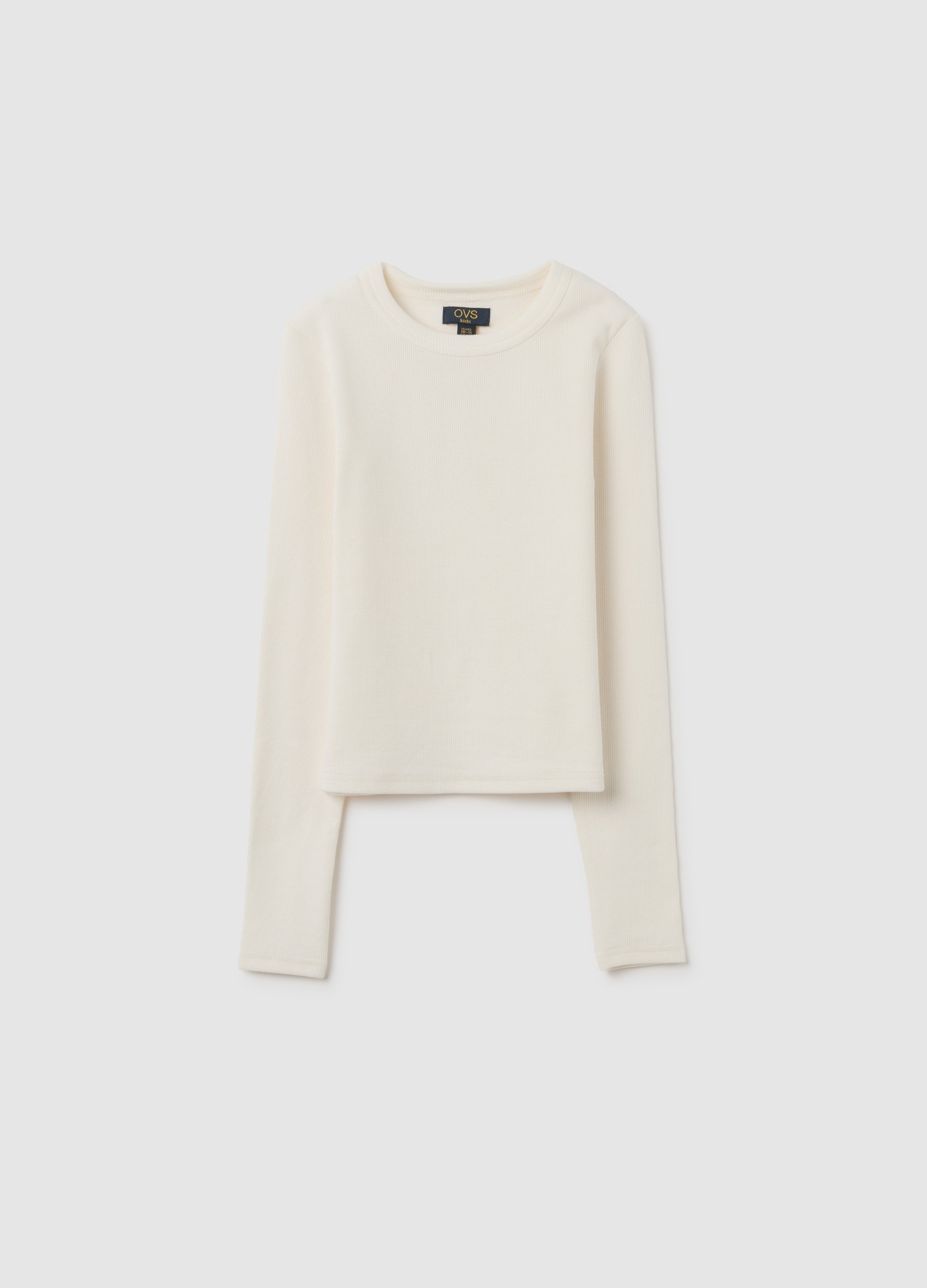 T-shirt Da Ragazza In Cotone Bianca Regular Fit, Niña, Blanco lechoso, Talla: 14-15