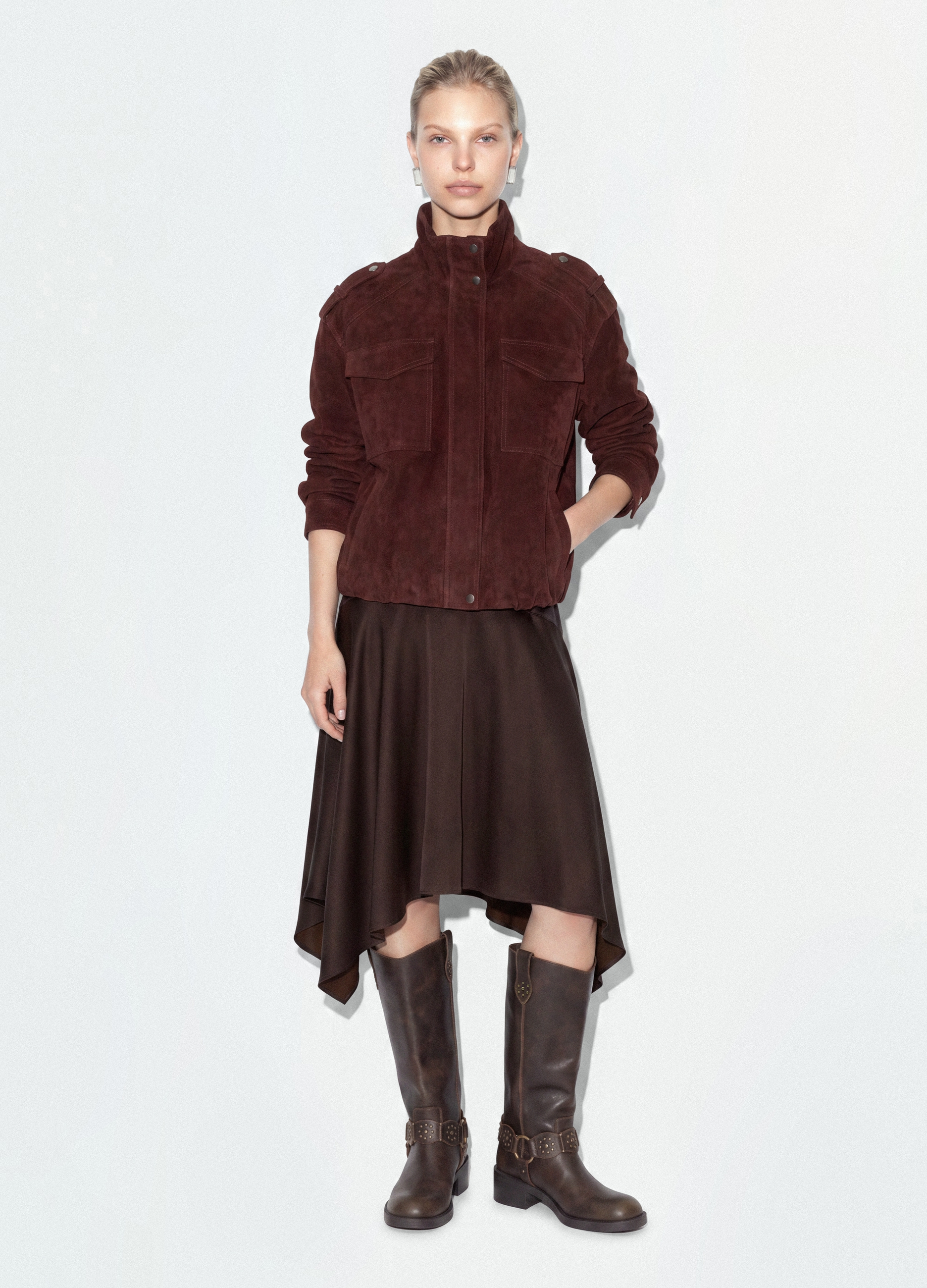 B.ANGEL, Giacca Rossa In Vera Pelle Regular Fit, Donna, Rosso, Taglia: XS/S