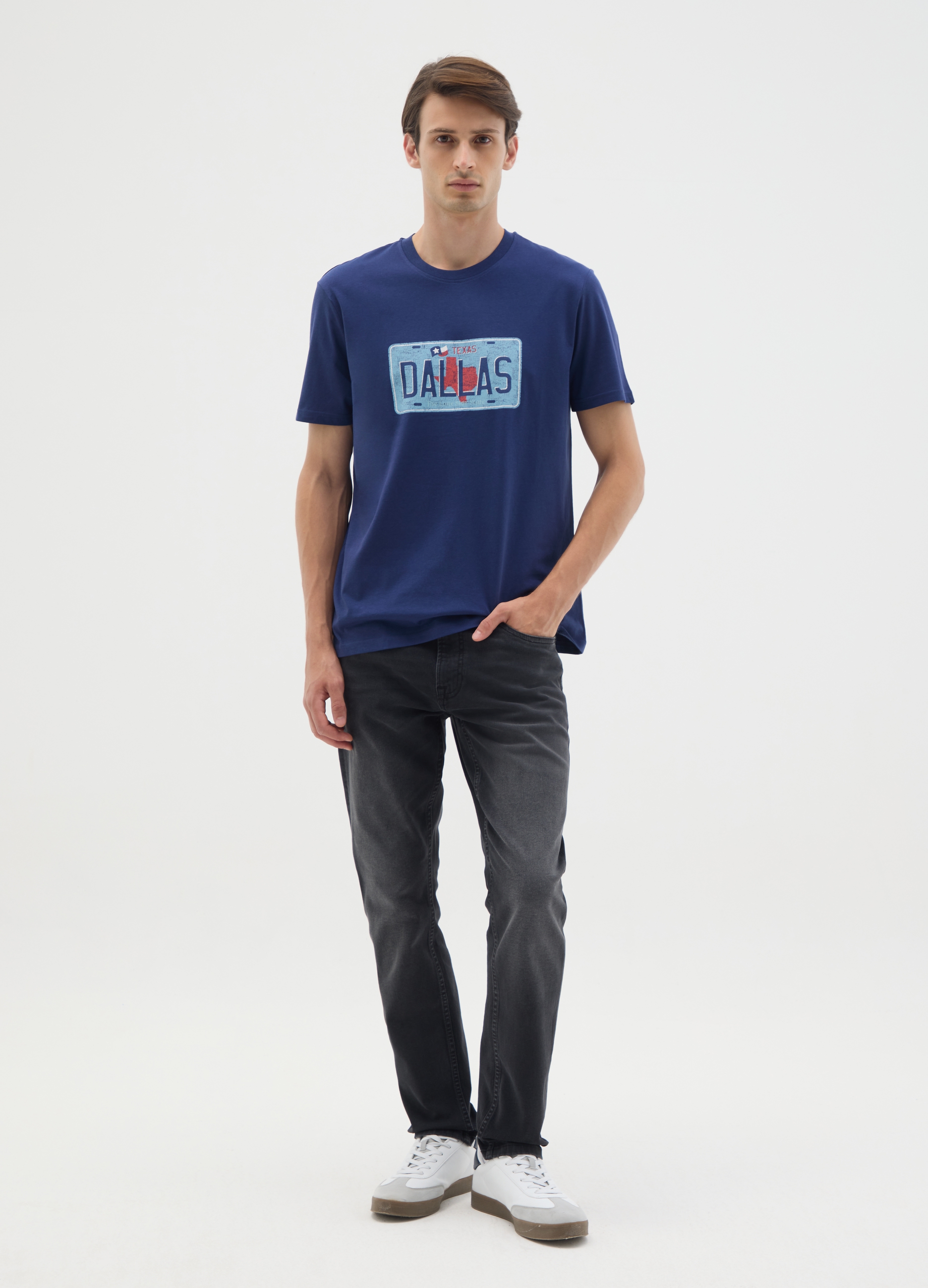 OVS, T-shirt In Puro Cotone Blu Regular Fit, Uomo, Blu, Taglia: S