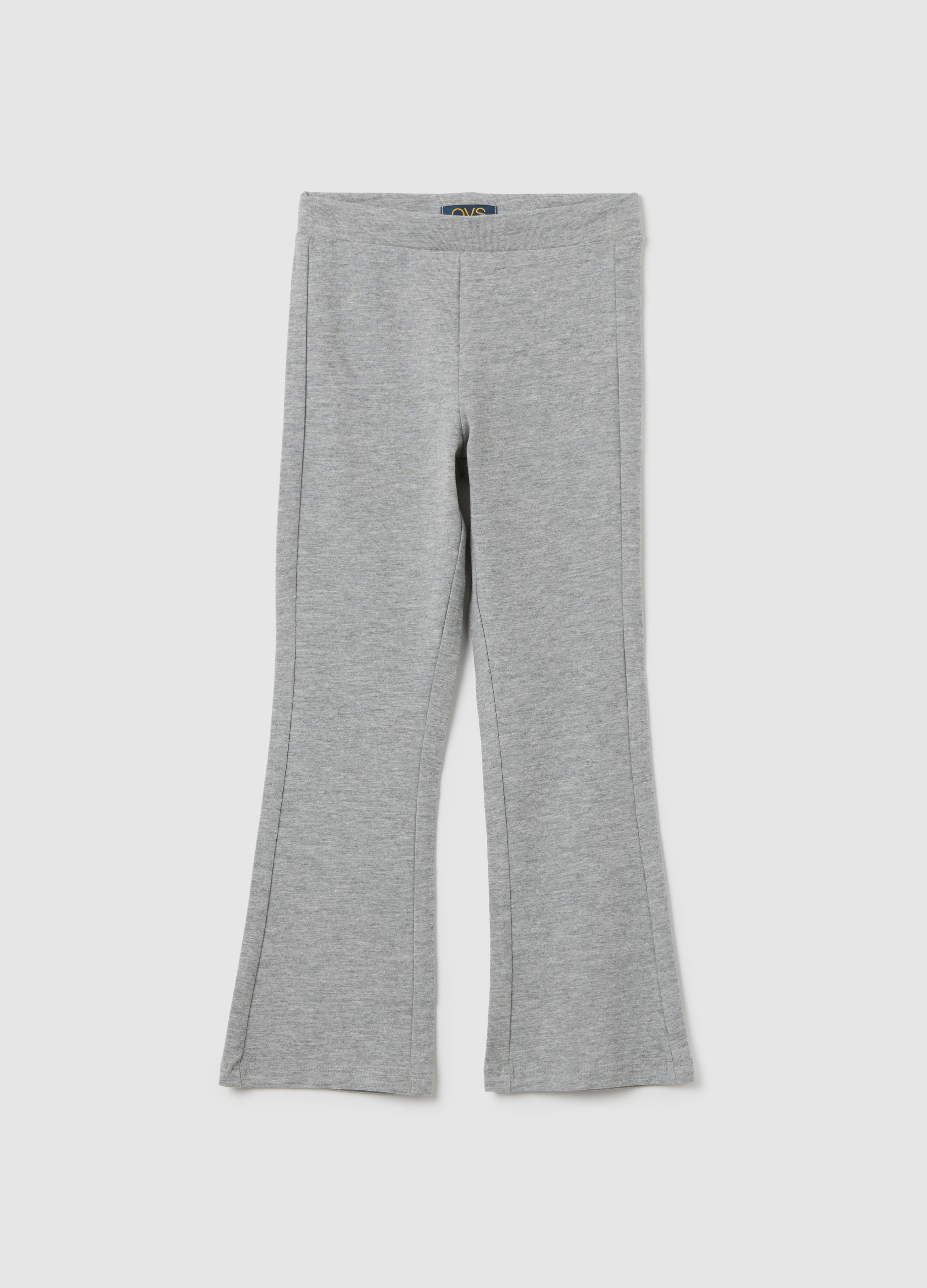 OVS, Graue Baumwoll-mix Flare-hose Für Mädchen, Mädchen, Meliertes Grau, Größe: 3-4