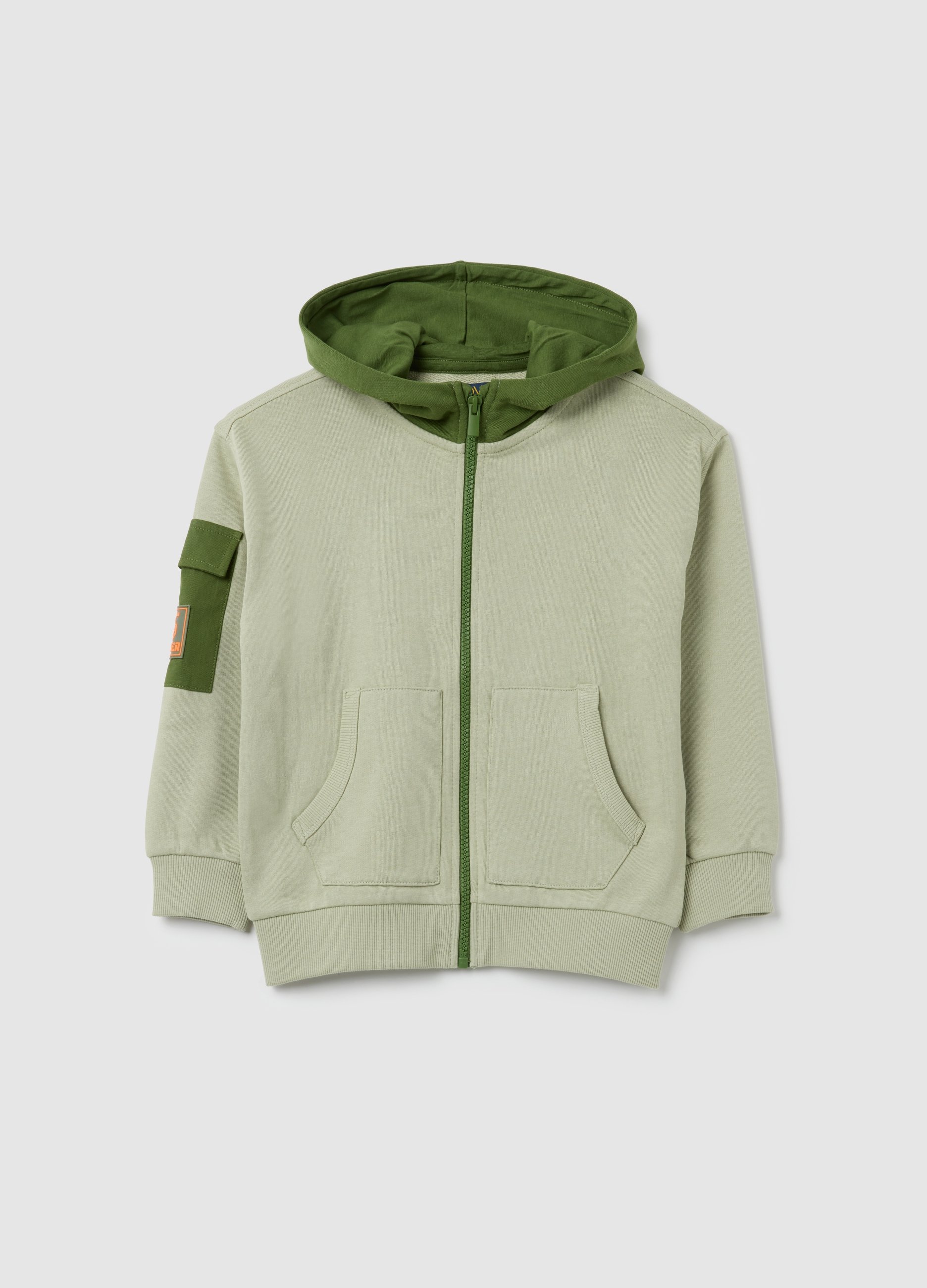 Sudadera De Niño En Algodón Puro Verde Ajuste Regular, Niño, Verde claro, Talla: 3-4