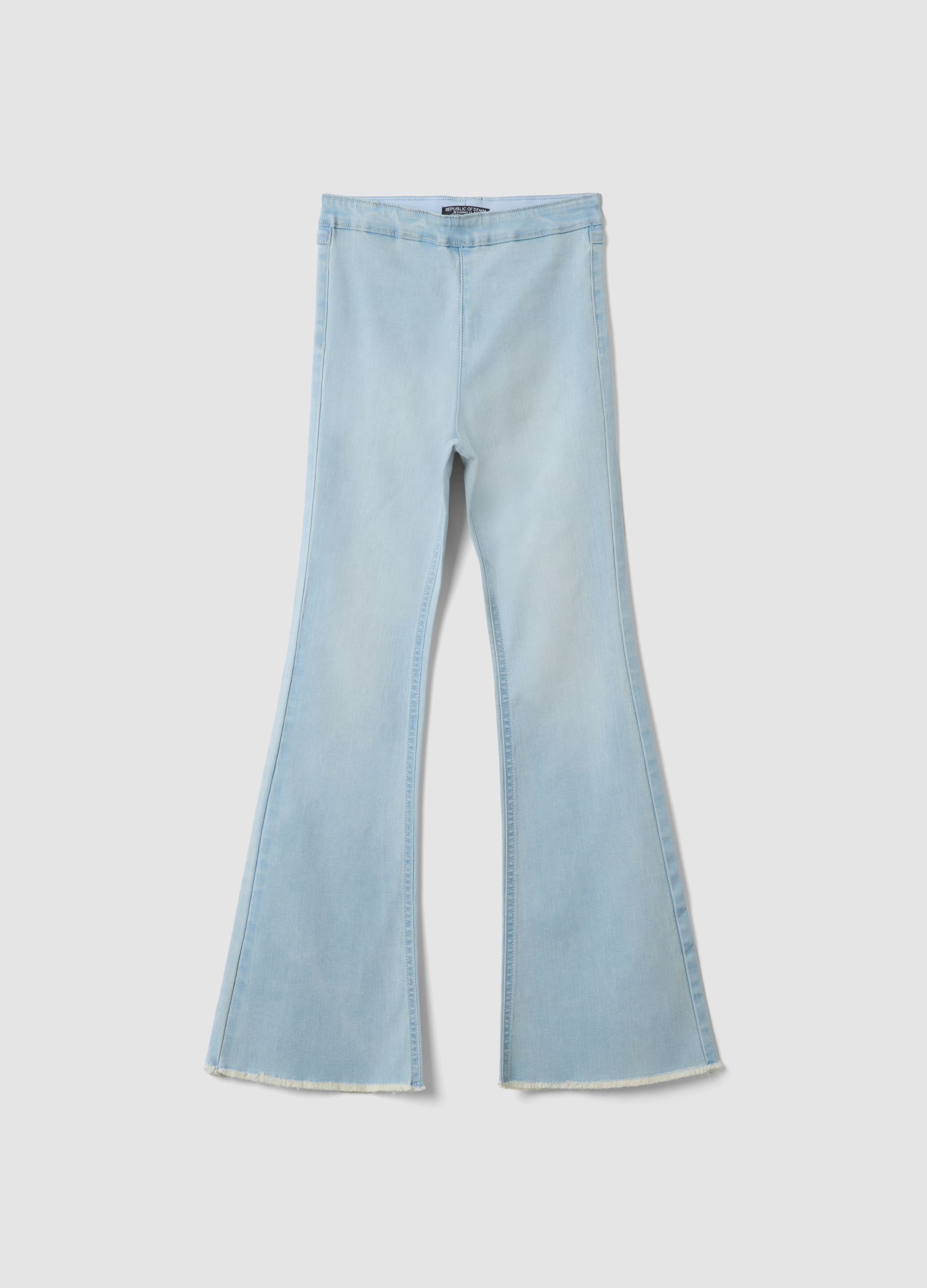 REPUBLIC OF DENIM, Jeggings Azzurri Flare In Cotone E Viscosa Elasticizzata Per Ragazza, Bambina, Azzurro, Taglia: 10-11