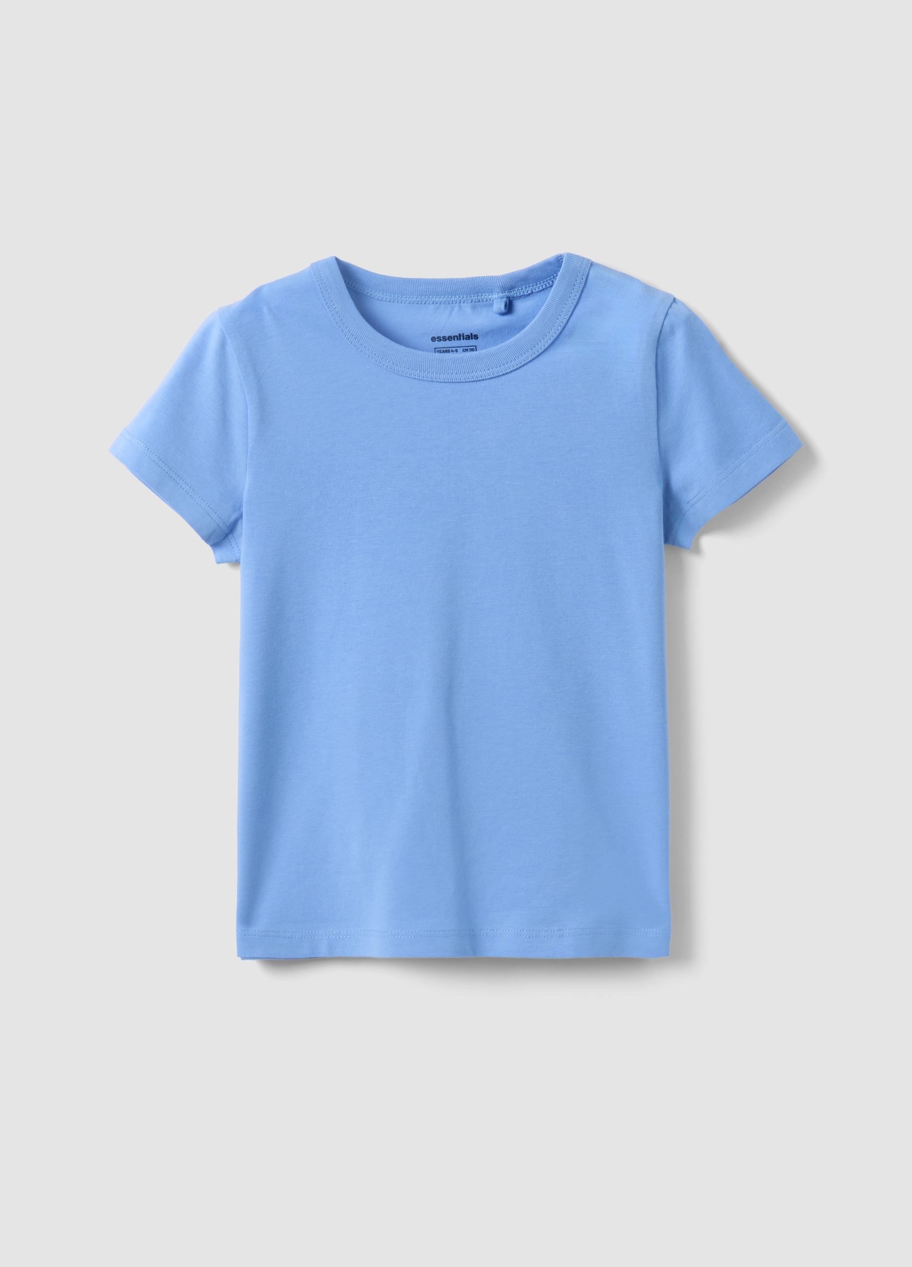 OVS KIDS, Camiseta Azul Claro De Algodón Elástico Para Niña, Corte Regular, Niña, Azul Azur, Talla: 8-9