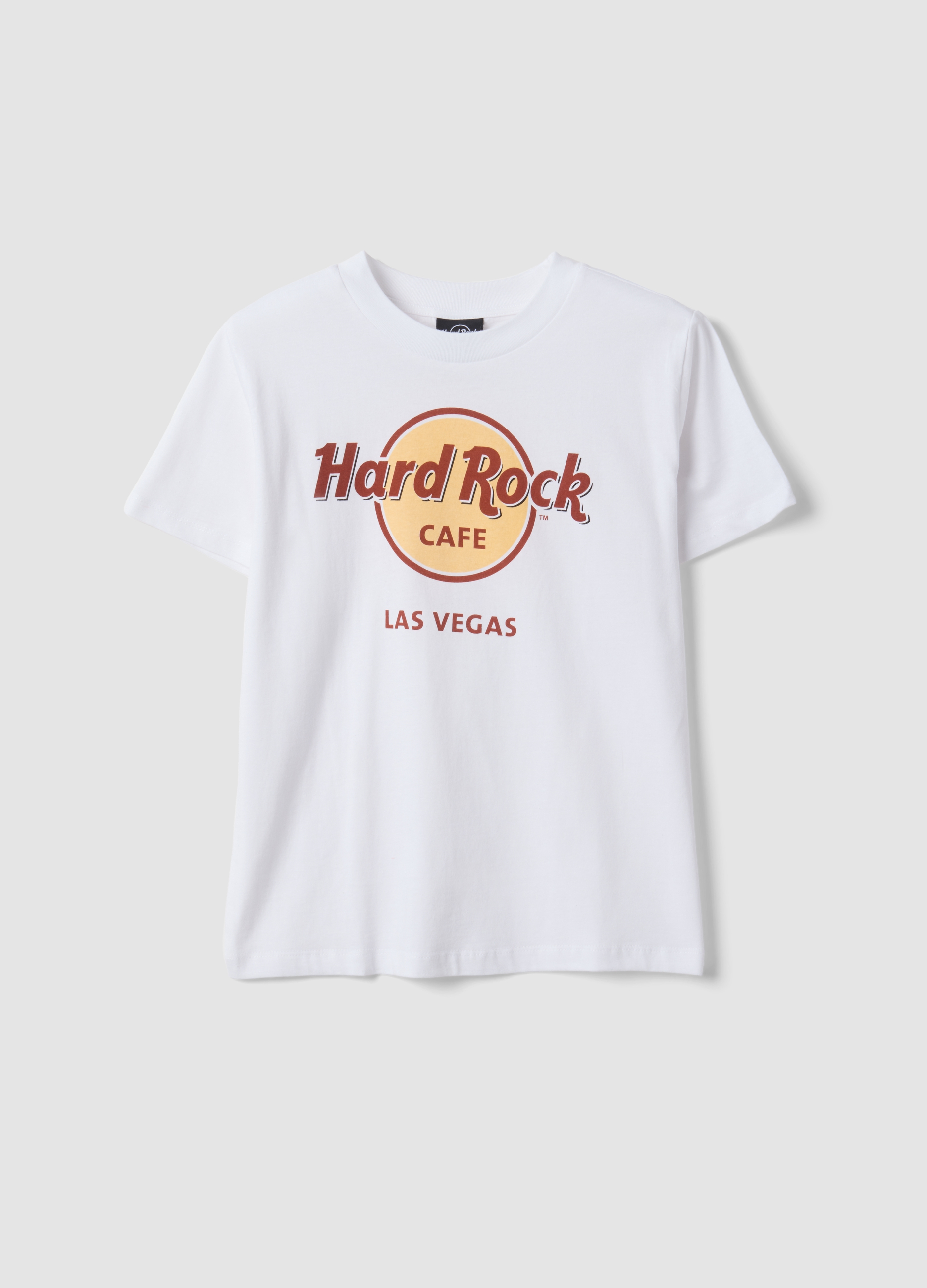 HARD ROCK CAFE, T-shirt Bianca In Puro Cotone Con Logo Hard Rock, Unisex, Bianco, Taglia: XL
