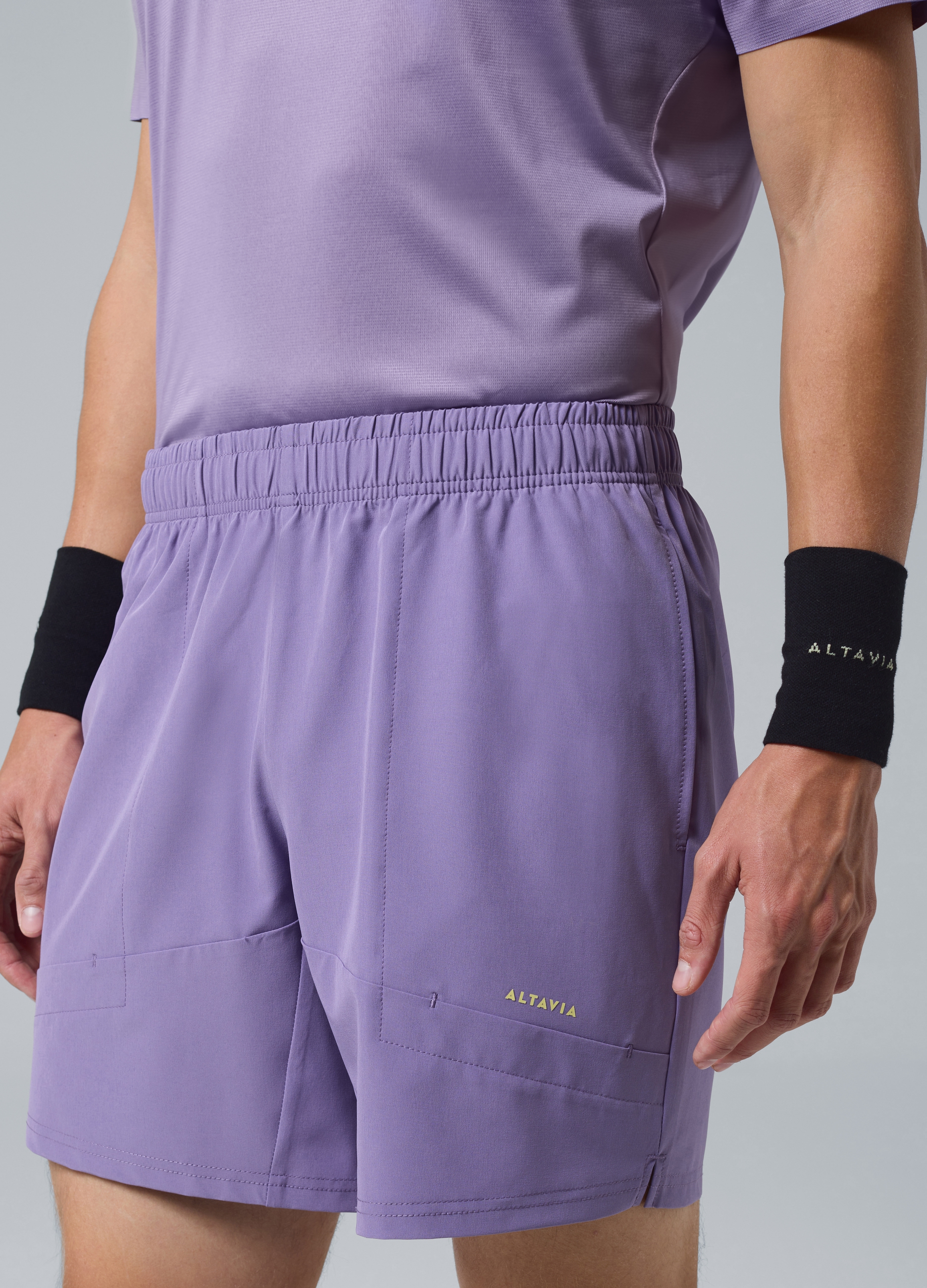ALTAVIA COURT, Shorts Sportivo Viola In Tessuto Elasticizzato Altavia Court, Uomo, Viola, Taglia: S