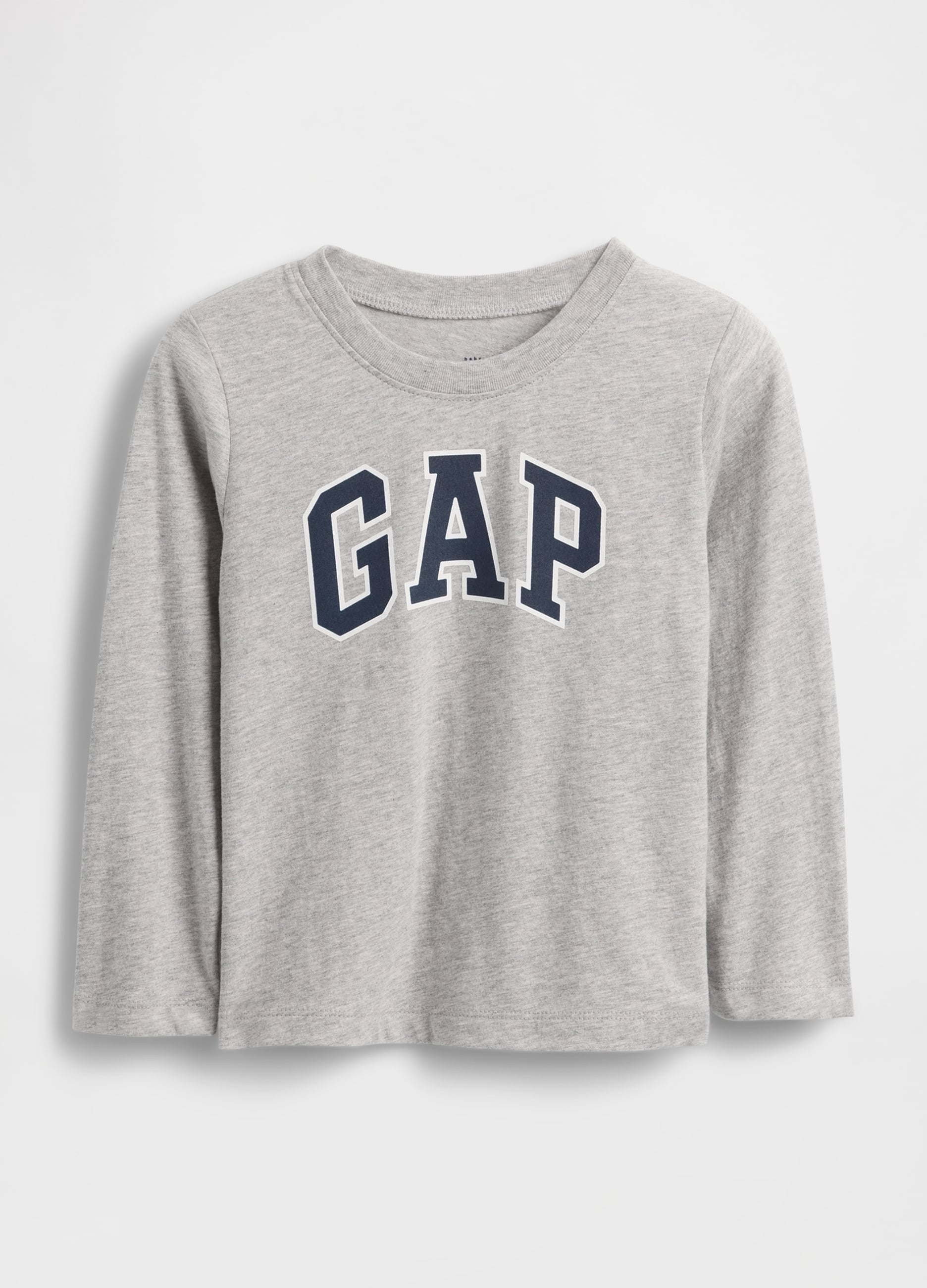 GAP KIDS, T-shirt A Maniche Lunghe In Cotone Con Logo Gap, Unisex, Grigio, Taglia: 4Y/99-107
