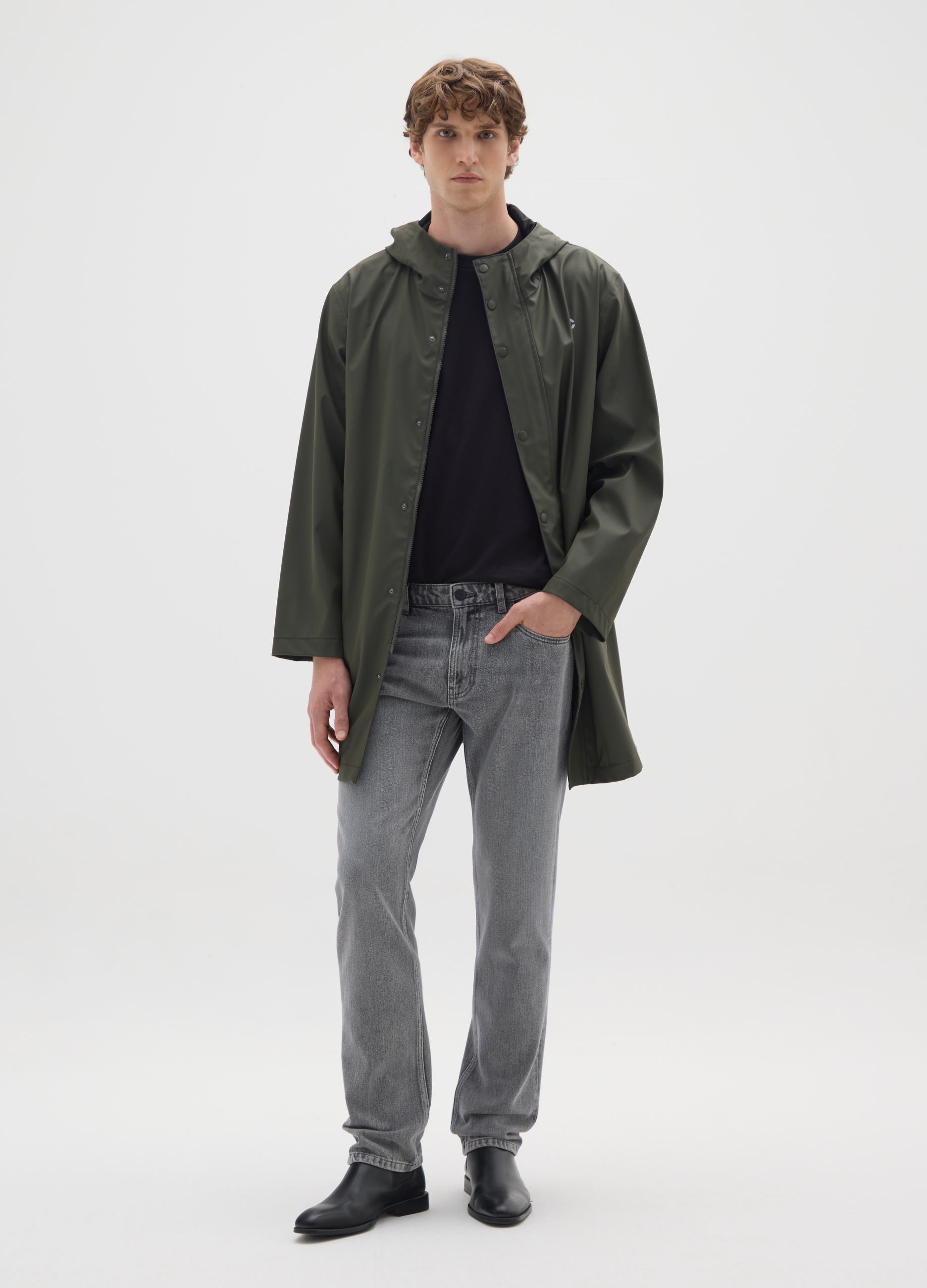 OVS, Chaqueta Ligera Impermeable Verde De Ajuste Regular, Hombre, Verde militar, Talla: M