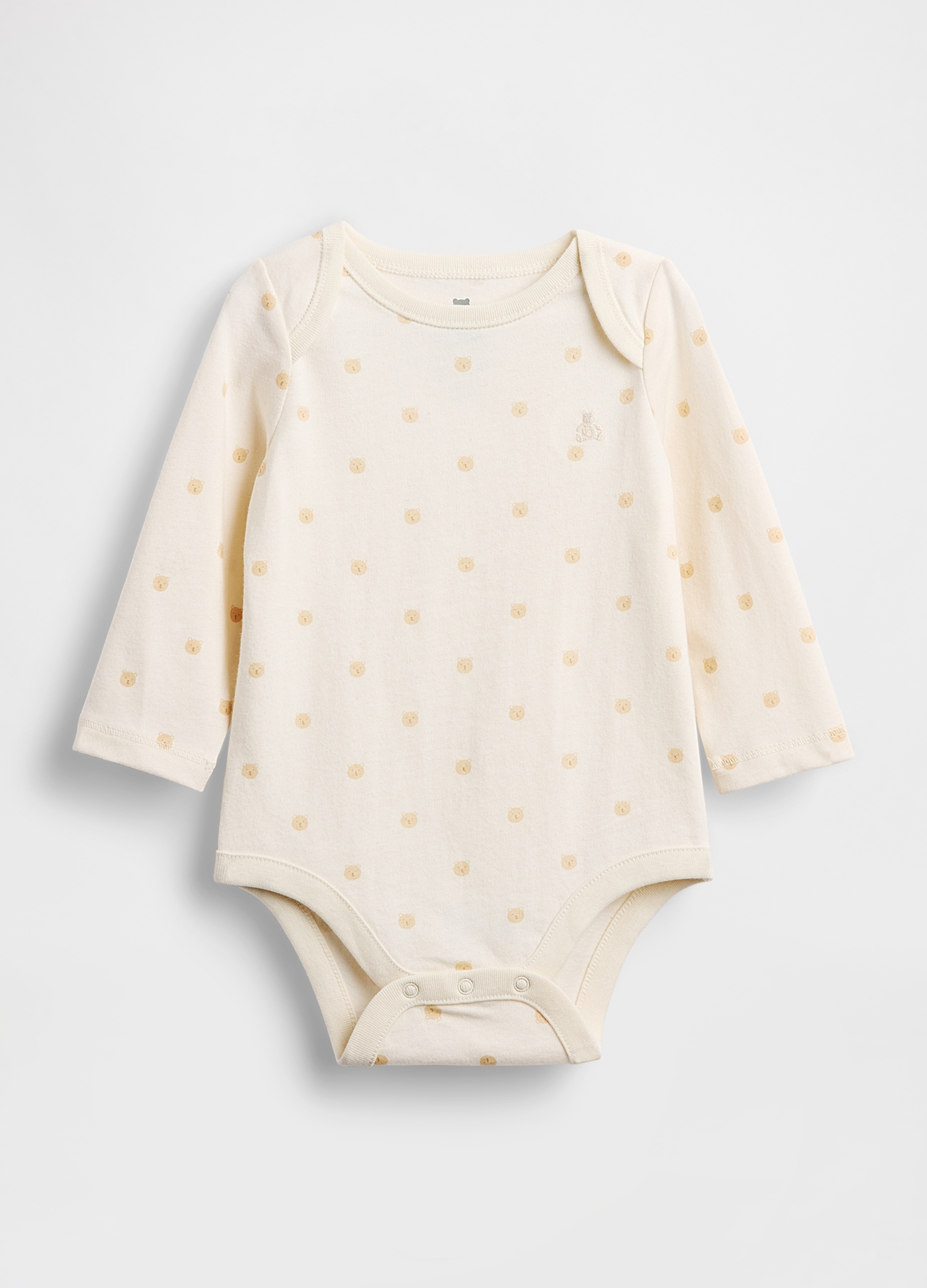 GAP KIDS, Body In Cotone A Maniche Lunghe A Pois, Unisex, Bianco, Taglia: 3-6M/58-69