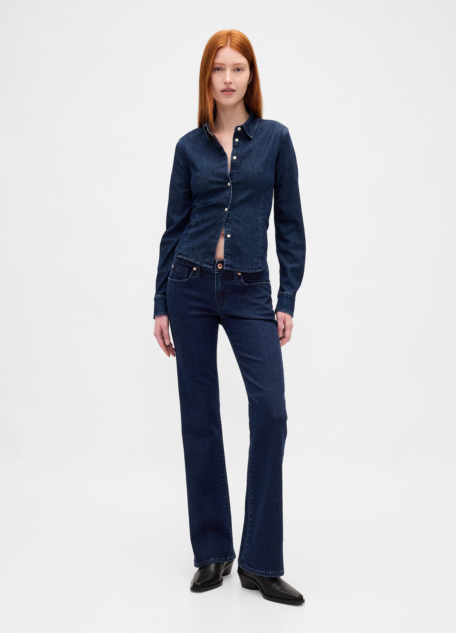 GAP, Jeans Elasticizzati Flare, Donna, Denim, Taglia: 38 REGULAR